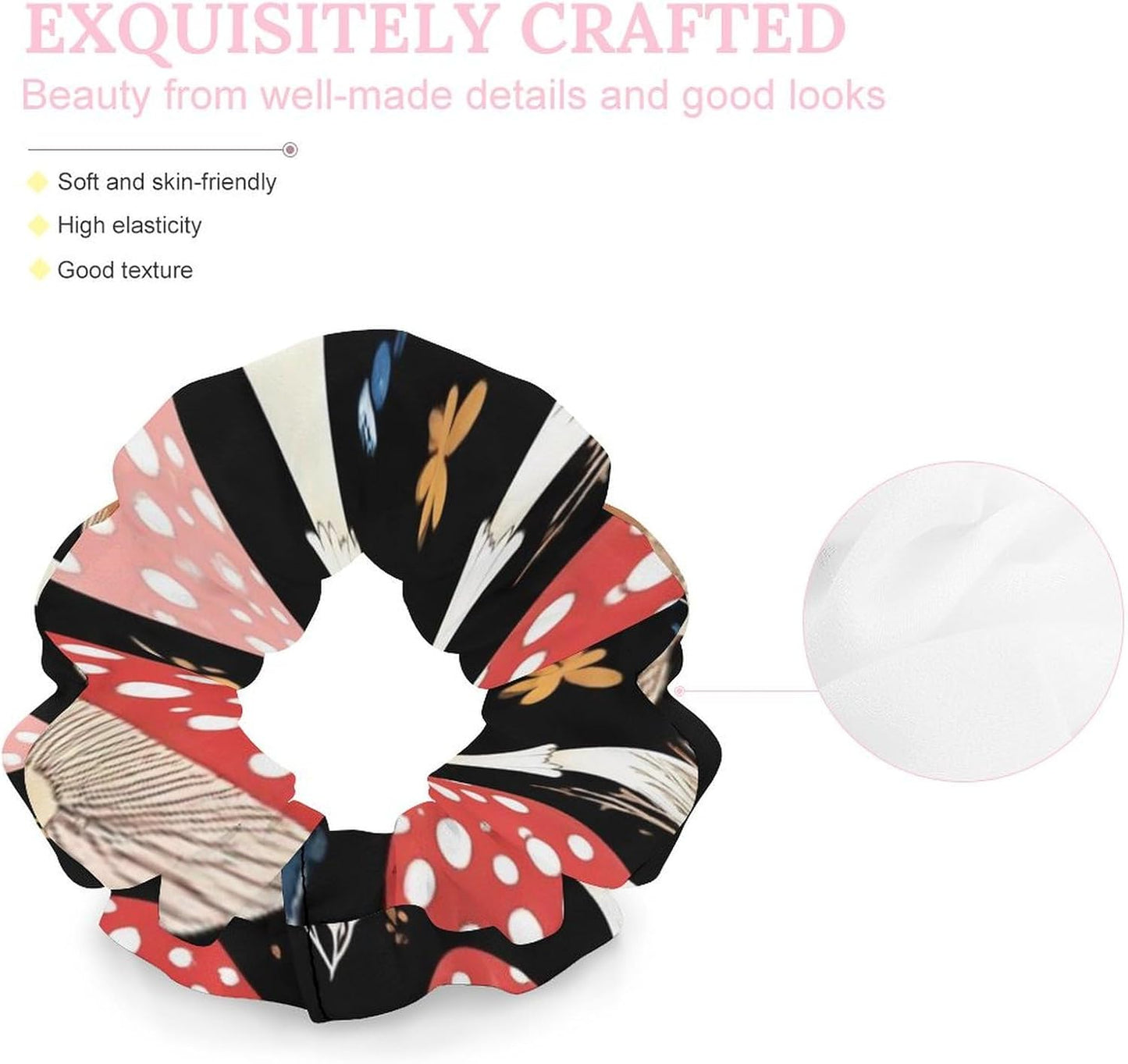 Supdreamc Fashion Hair Scrunchies Spiral Hair Ties for Women Braids, Cool Camo Military Camouflage Adjustable Ponytail Bands Dreadlock Accessories