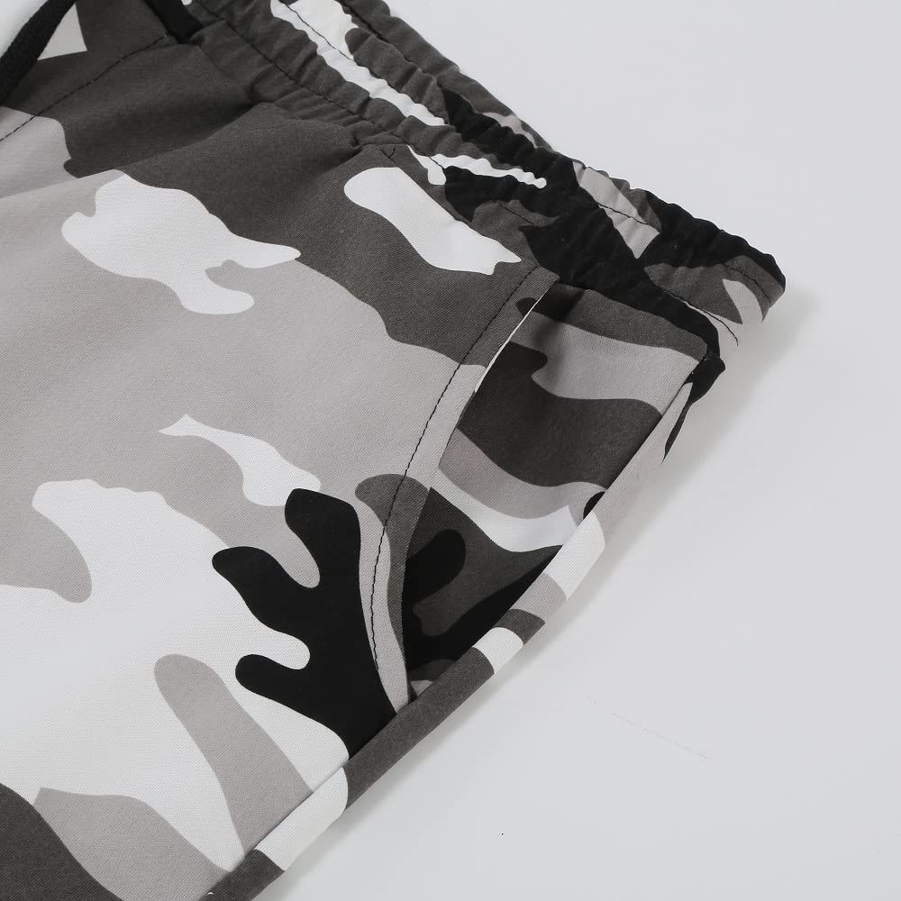 Colorful House Men Camo Cargo Jogger Sweatpants Casual Drawstring Camouflage Cargo Work Pants with Pockets