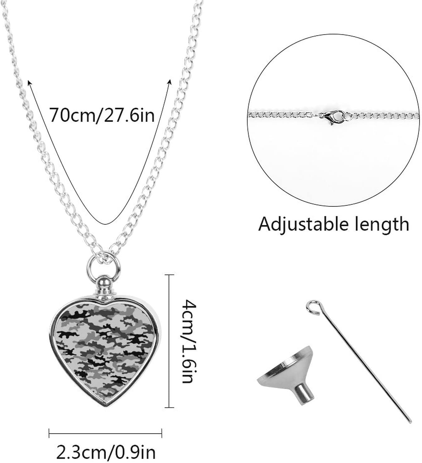 Oyihfvs Pet Urn Necklace Pendant Jewelry, Keepsake Memorial Necklace for Men Women Gift, Alloy Dog Necklace Keychain Tag