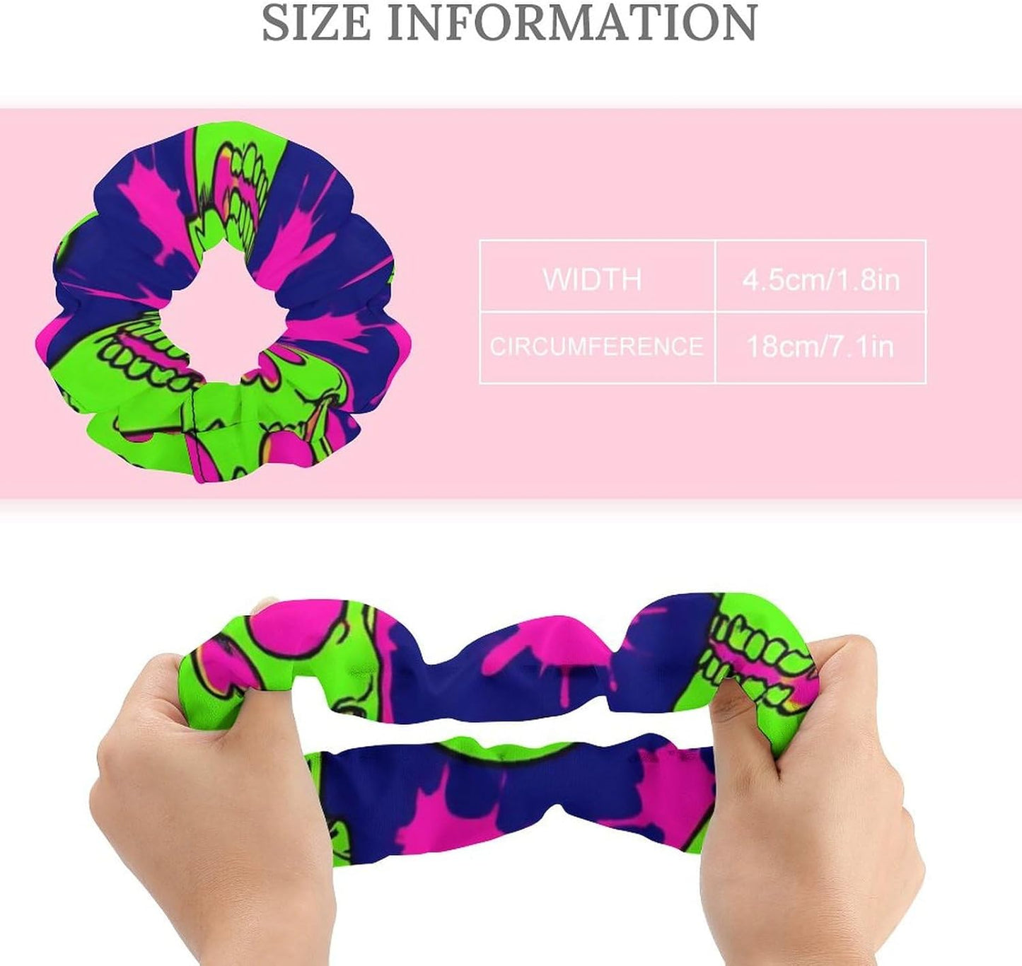 Supdreamc Fashion Hair Scrunchies Spiral Hair Ties for Women Braids, Cool Camo Military Camouflage Adjustable Ponytail Bands Dreadlock Accessories