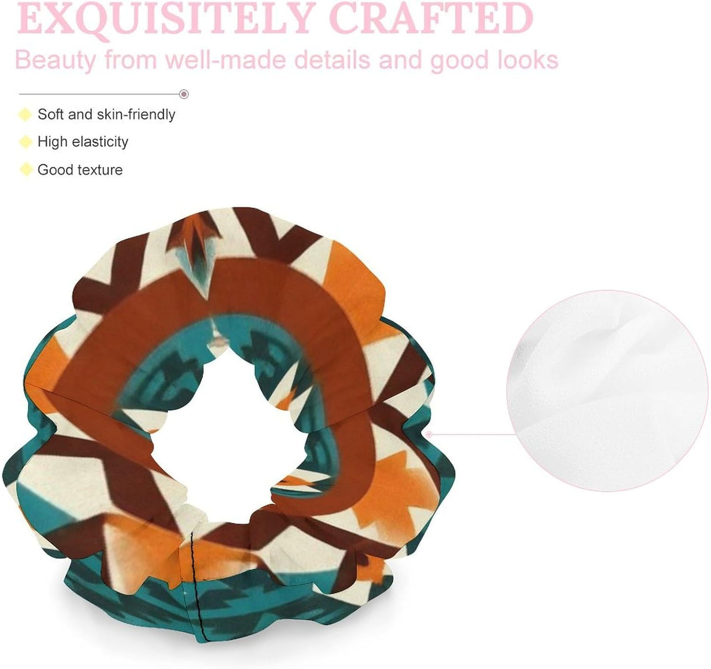 Supdreamc Fashion Hair Scrunchies Spiral Hair Ties for Women Braids, Cool Camo Military Camouflage Adjustable Ponytail Bands Dreadlock Accessories