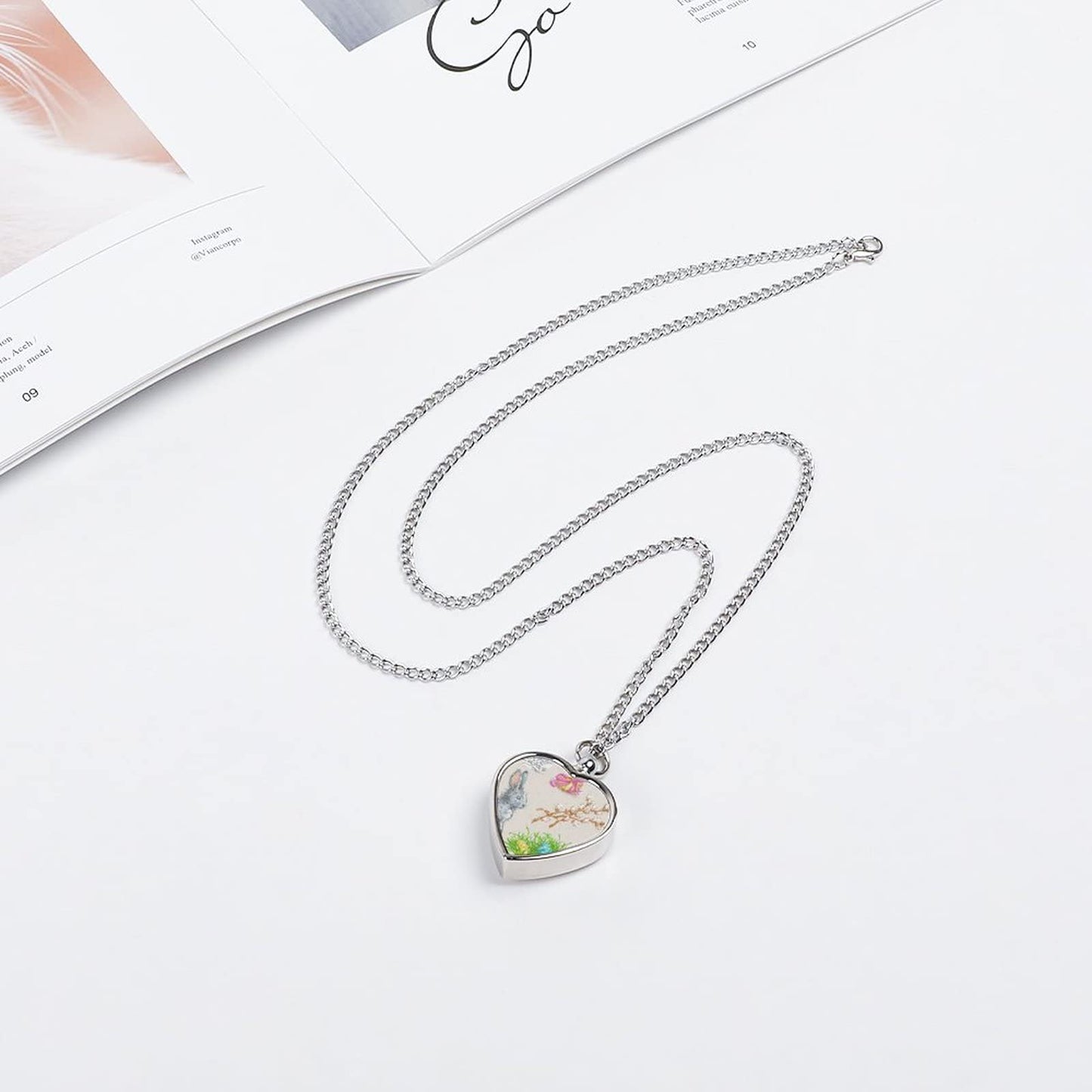 Oyihfvs Pet Urn Necklace Pendant Jewelry, Keepsake Memorial Necklace for Men Women Gift, Alloy Dog Necklace Keychain Tag