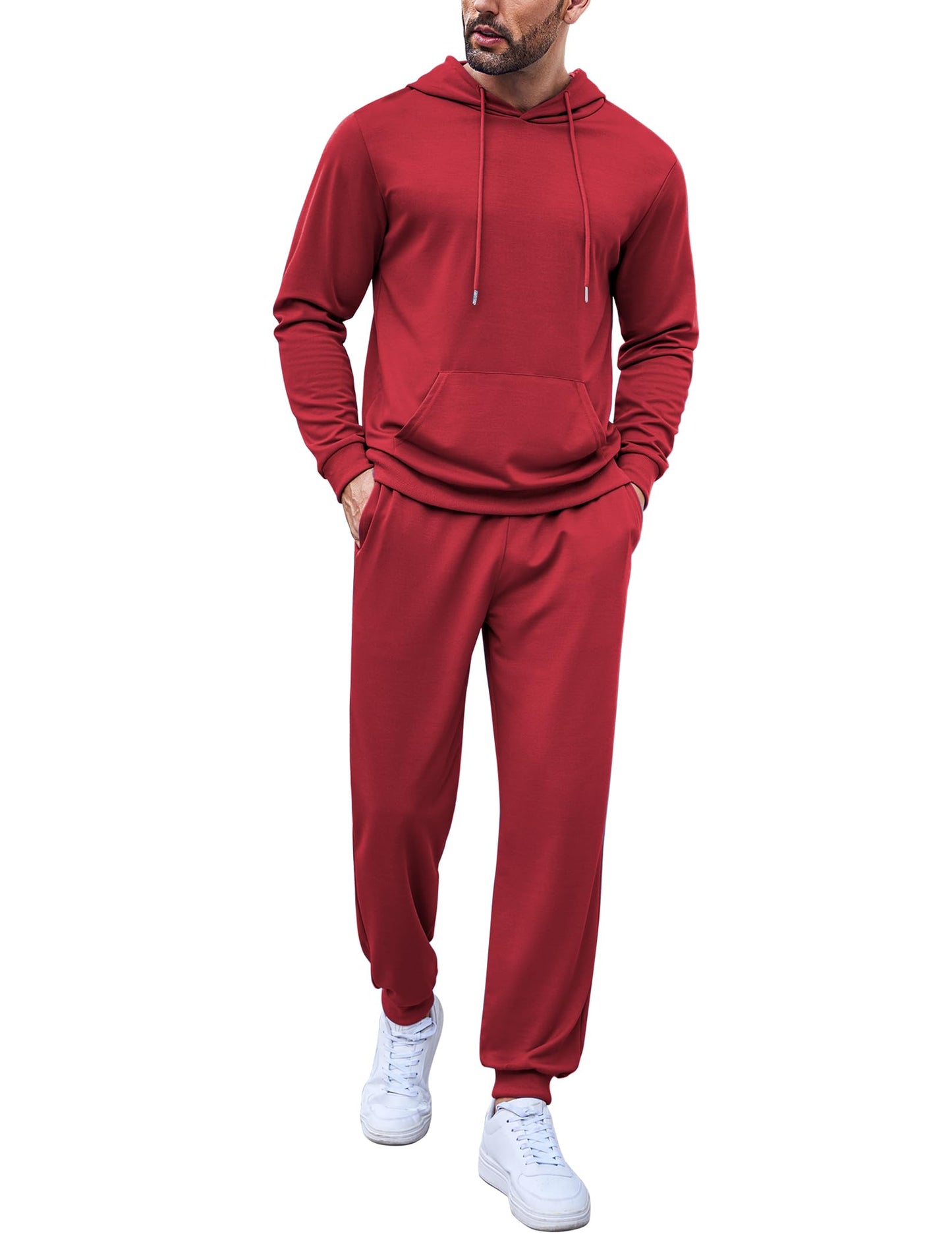 COOFANDY Sweatsuits for Men 2 Piece Tracksuit Casual Athletic Jogging Suit Hooded Set