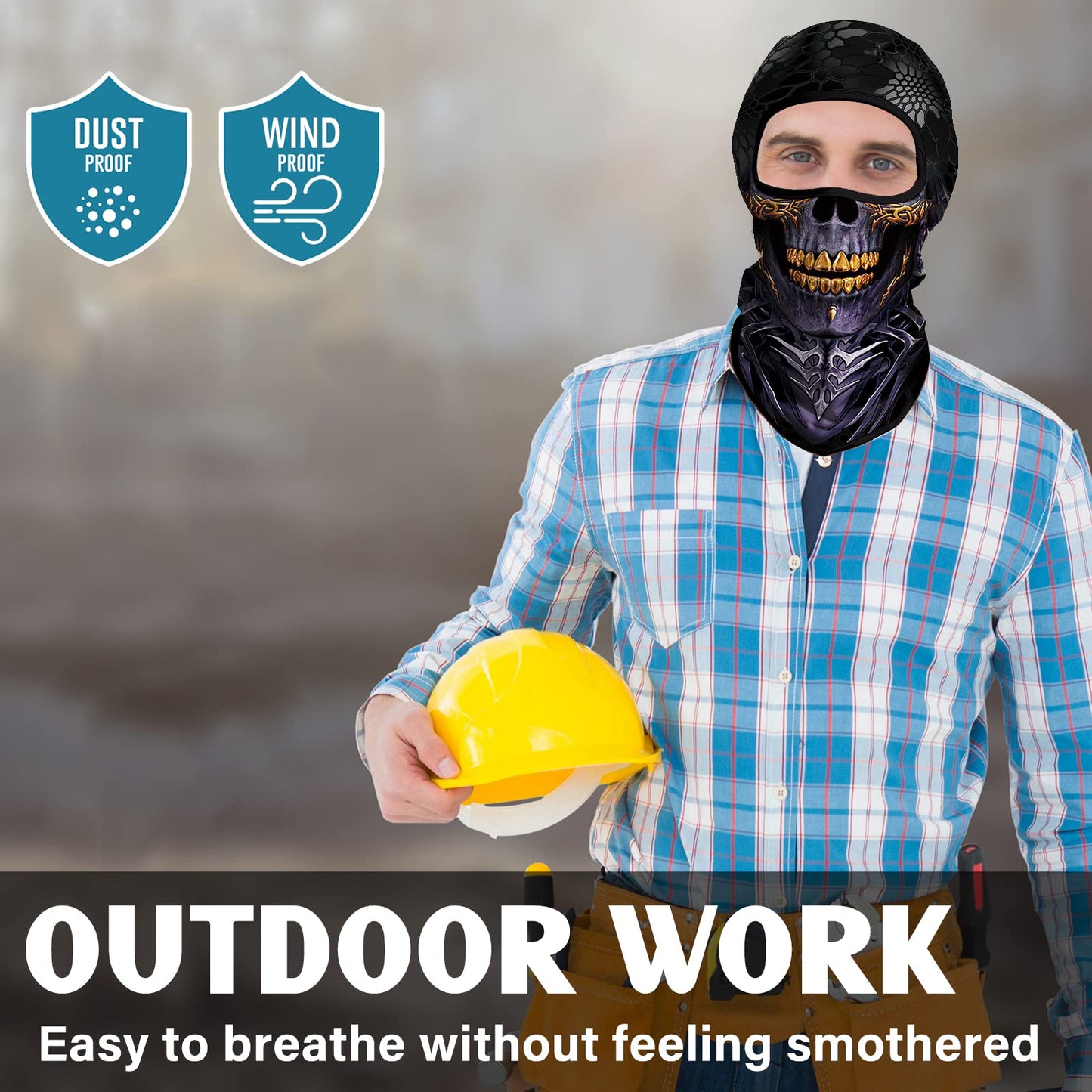 Obacle Balaclava Face Mask Men Women Lightweight for Ski Hunting Cycling Fishing