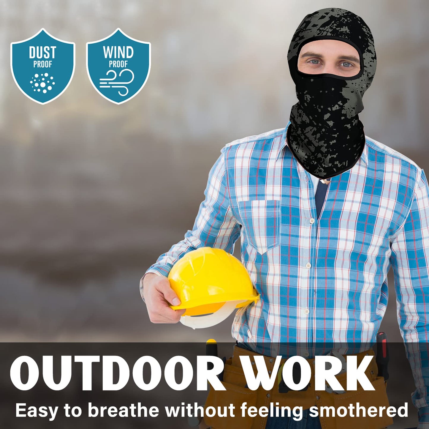 Obacle Balaclava Face Mask Men Women Lightweight for Ski Hunting Cycling Fishing