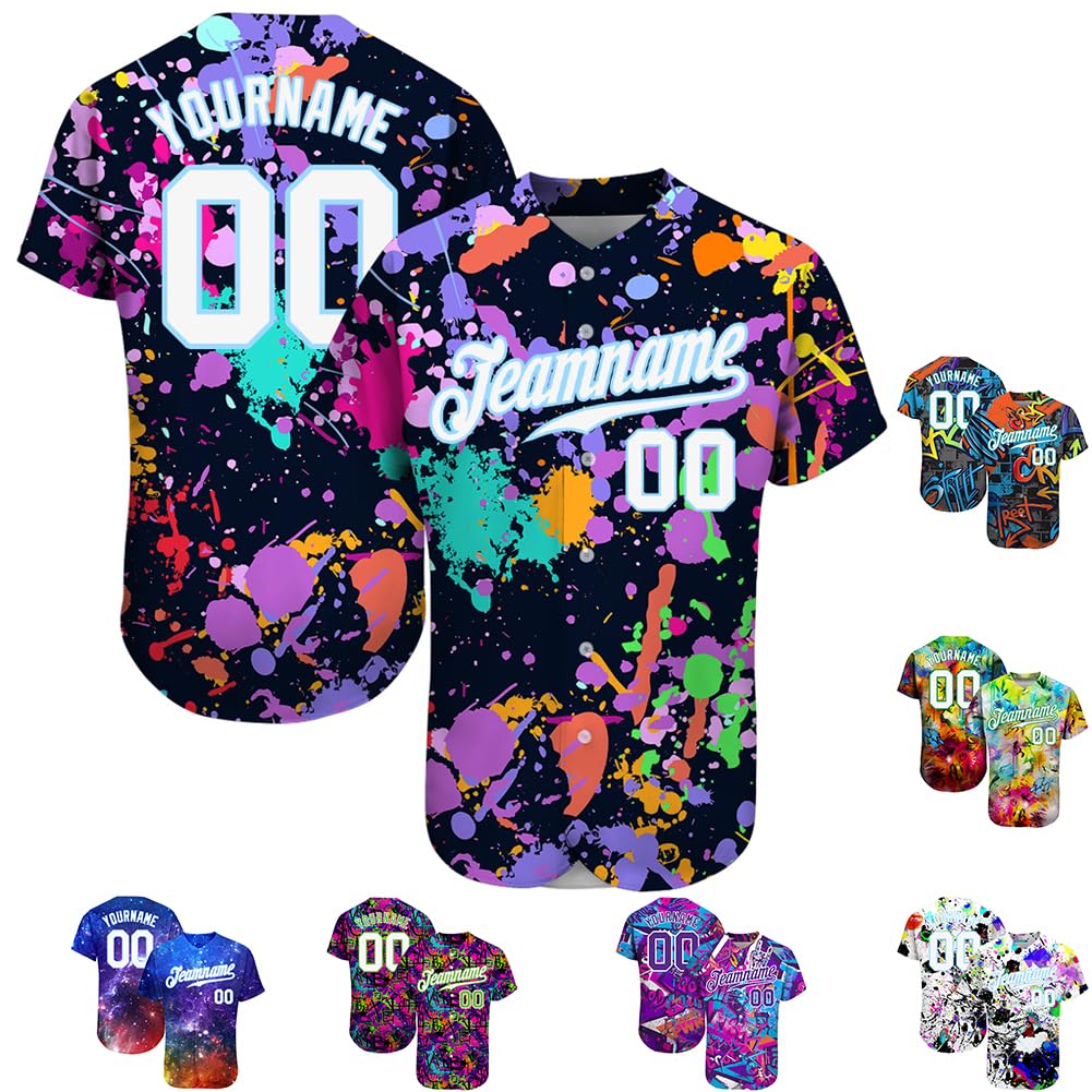 Custom Baseball Jerseys Men Women Youth Boys Personalized Softball Shirts Stitched Button Down Sports Team Uniform