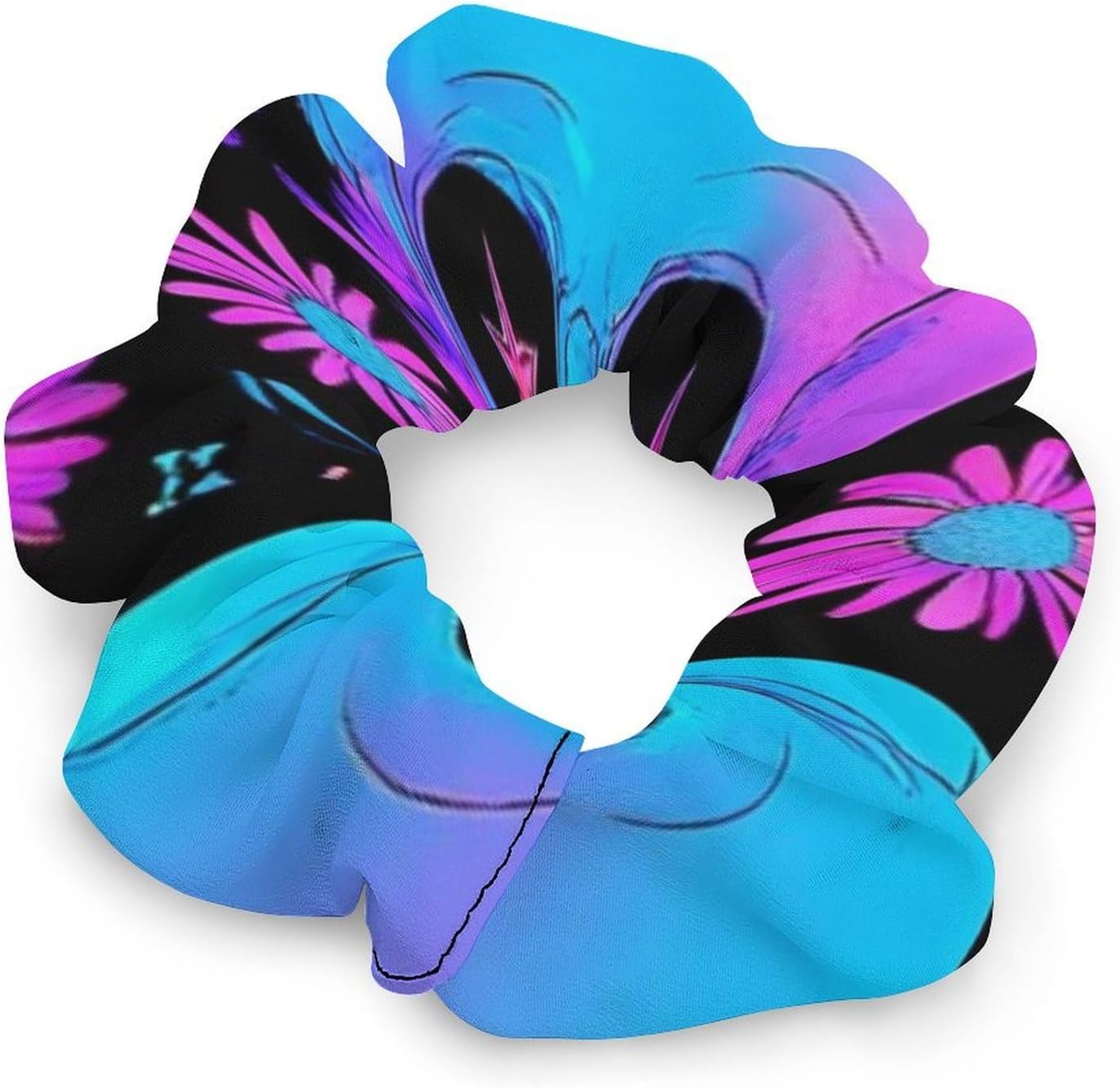 Supdreamc Fashion Hair Scrunchies Spiral Hair Ties for Women Braids, Cool Camo Military Camouflage Adjustable Ponytail Bands Dreadlock Accessories