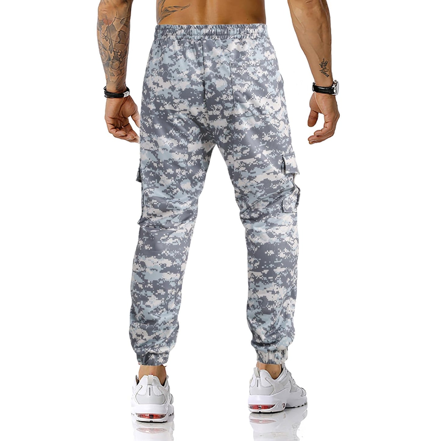GRAJTCIN Casual Camo Joggers Sweatpants for Men Lightweight Hiking Outdoor Sweatpants Streetwear Pants for Men