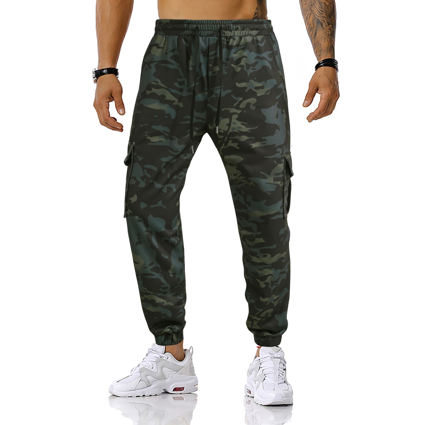 GRAJTCIN Casual Camo Joggers Sweatpants for Men Lightweight Hiking Outdoor Sweatpants Streetwear Pants for Men
