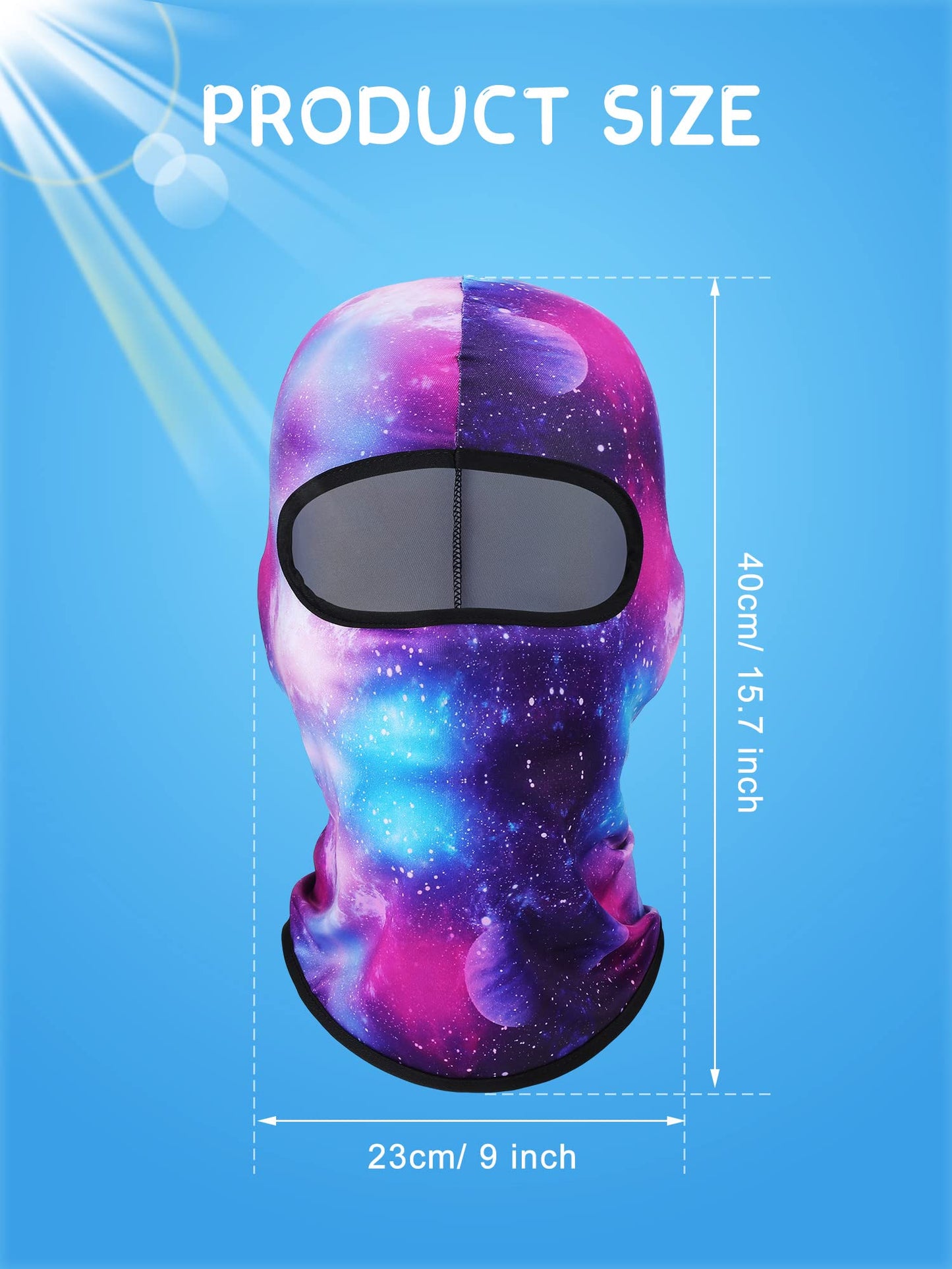 Geyoga 8 Pcs Balaclava Ski Mask Sun Protection Windproof Balaclava UV Protection Summer Full Face Covering for Outdoor Sports