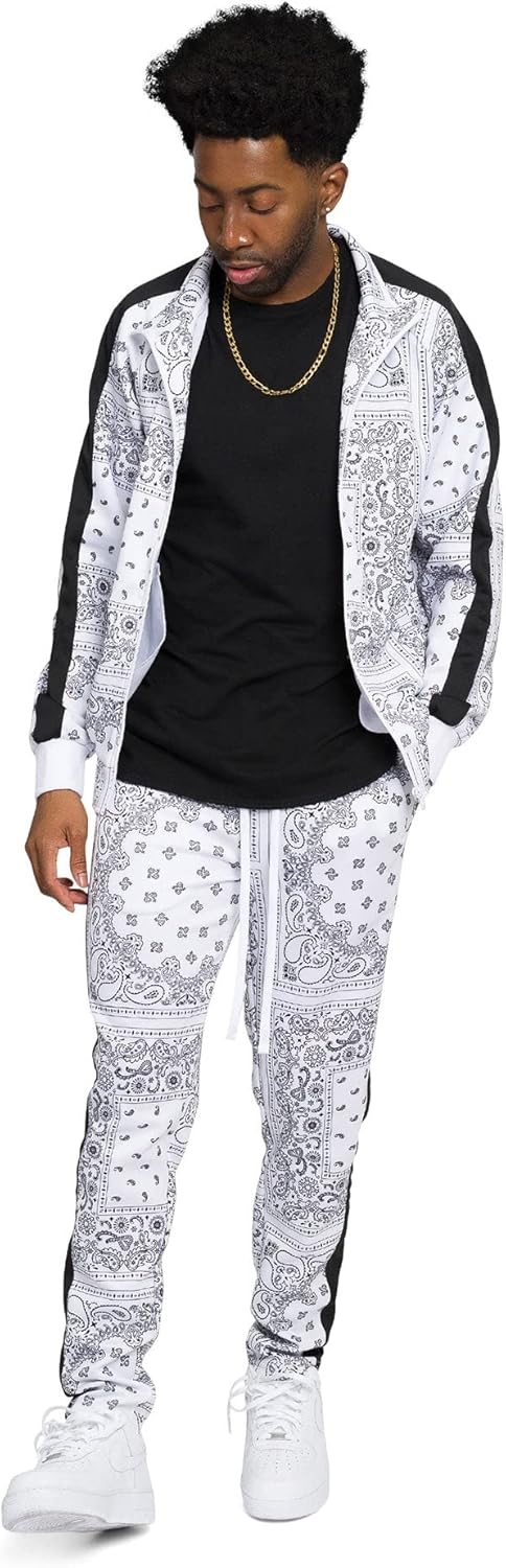 G-Style USA Men's Tiger Pattern Tracksuit Sets