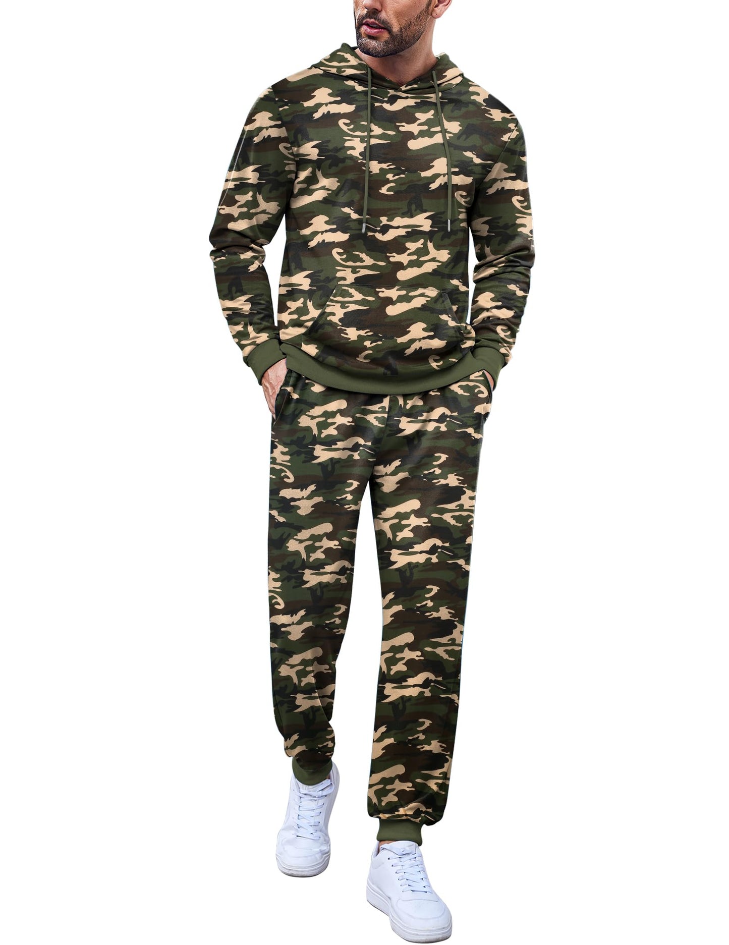 COOFANDY Sweatsuits for Men 2 Piece Tracksuit Casual Athletic Jogging Suit Hooded Set