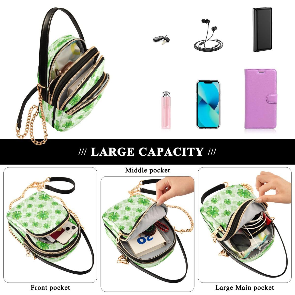 ALAZA Hipster Camouflage Army Print Crossbody Bag Small Shoulder Handbags Leather Purse for Women