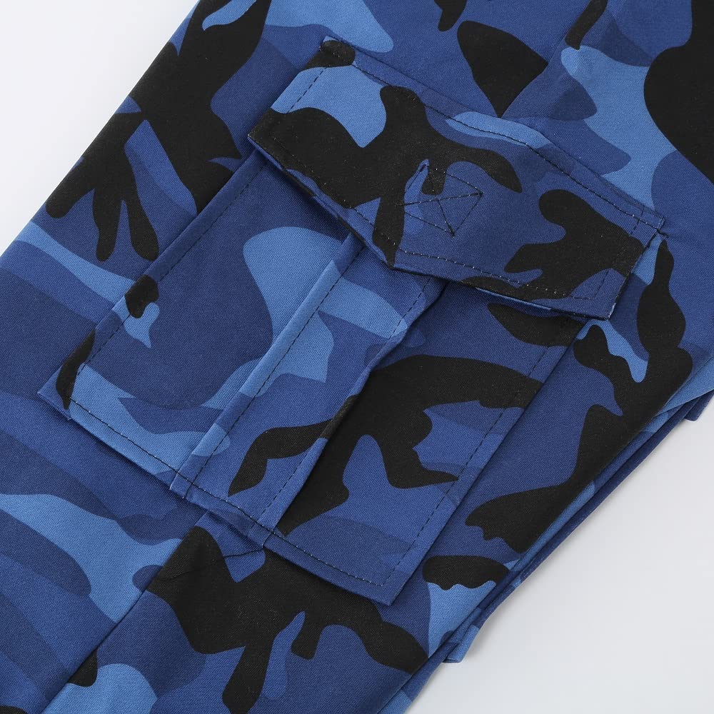 Colorful House Men Camo Cargo Jogger Sweatpants Casual Drawstring Camouflage Cargo Work Pants with Pockets