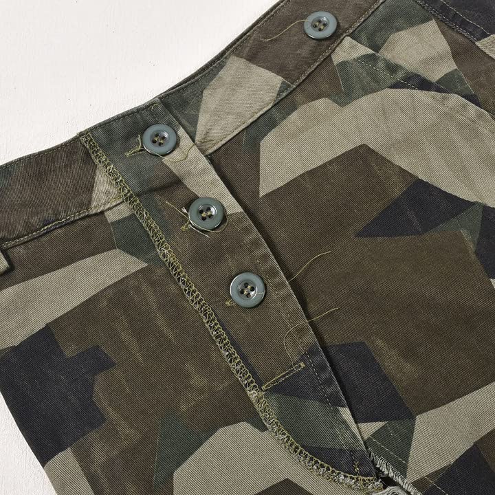 THLAI Women Midi Skirt Camo Cargo Skirt for Women Sexy High Split Skirt Maxi Skirts Novelty Skirts