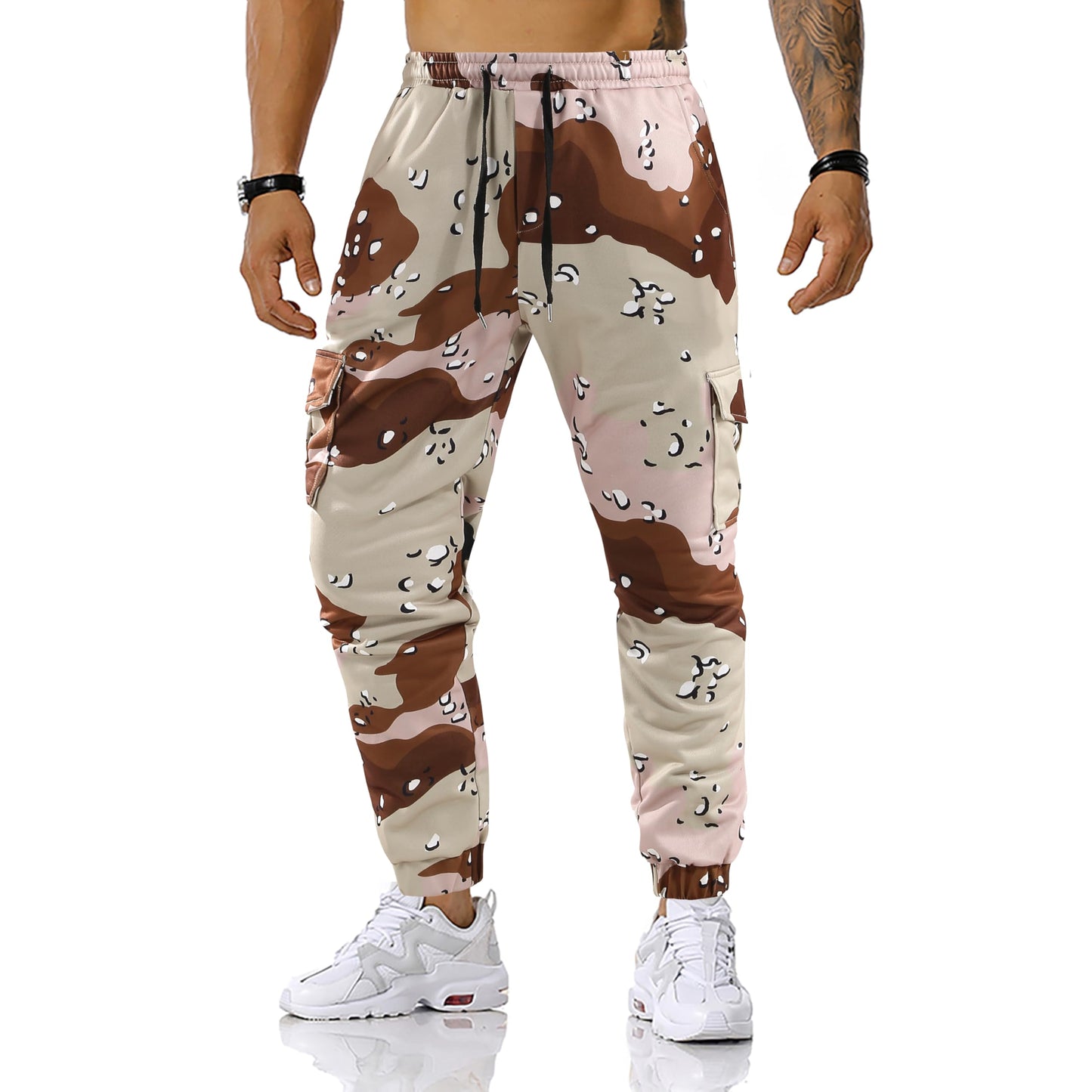 GRAJTCIN Casual Camo Joggers Sweatpants for Men Lightweight Hiking Outdoor Sweatpants Streetwear Pants for Men