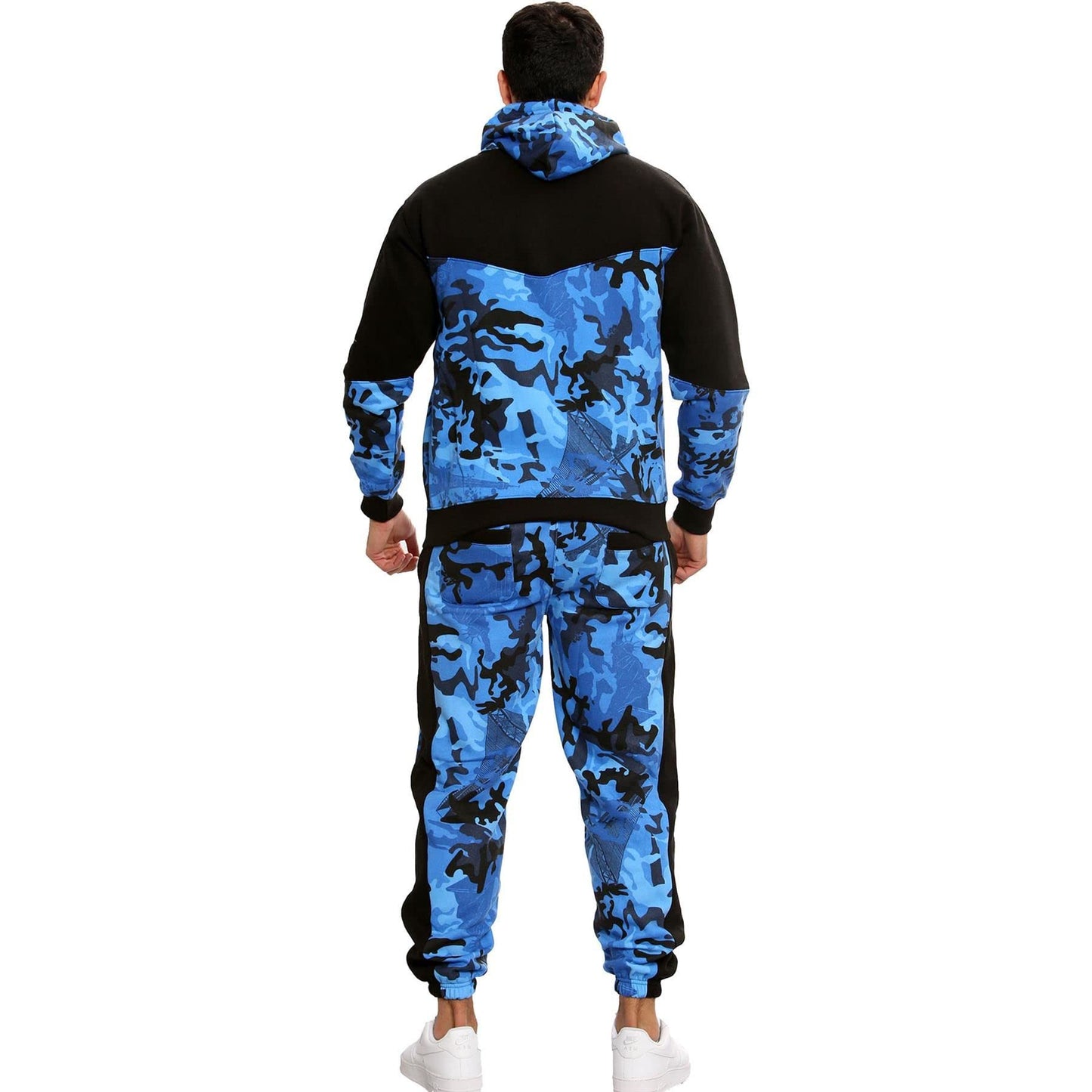 A2Z Mens Tracksuit Camouflage Hoodie with Joggers Sweatpants Casual Sports Activewear Set Adults S-4XL