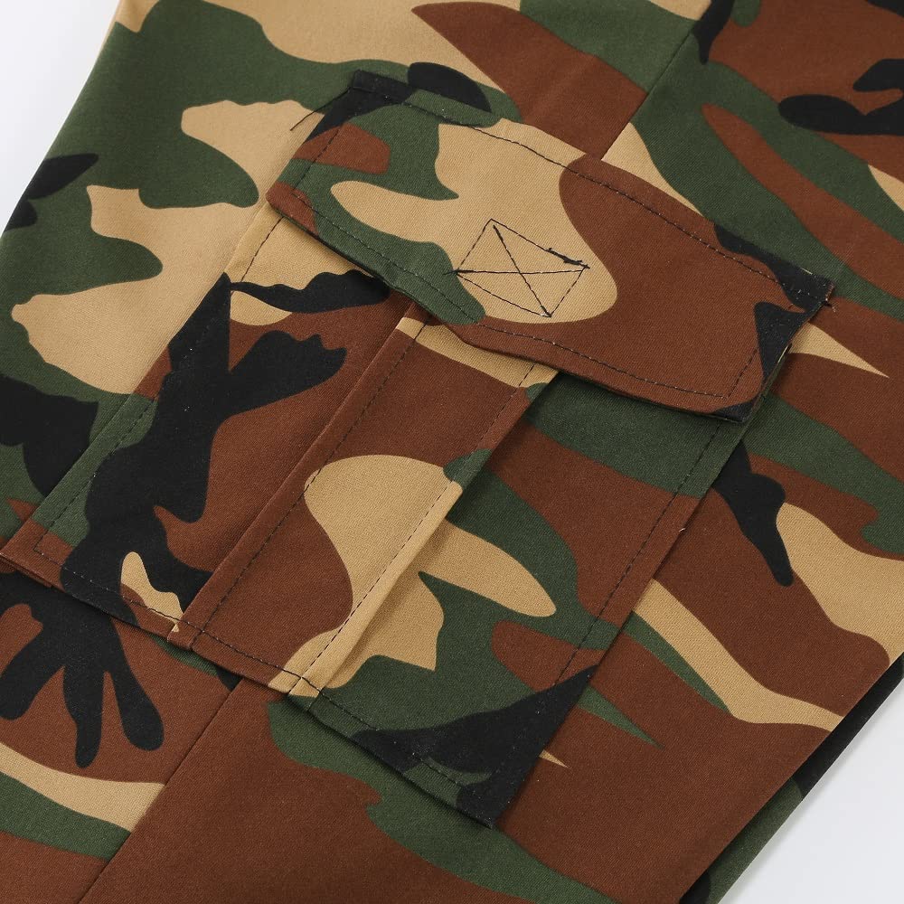 Colorful House Men Camo Cargo Jogger Sweatpants Casual Drawstring Camouflage Cargo Work Pants with Pockets