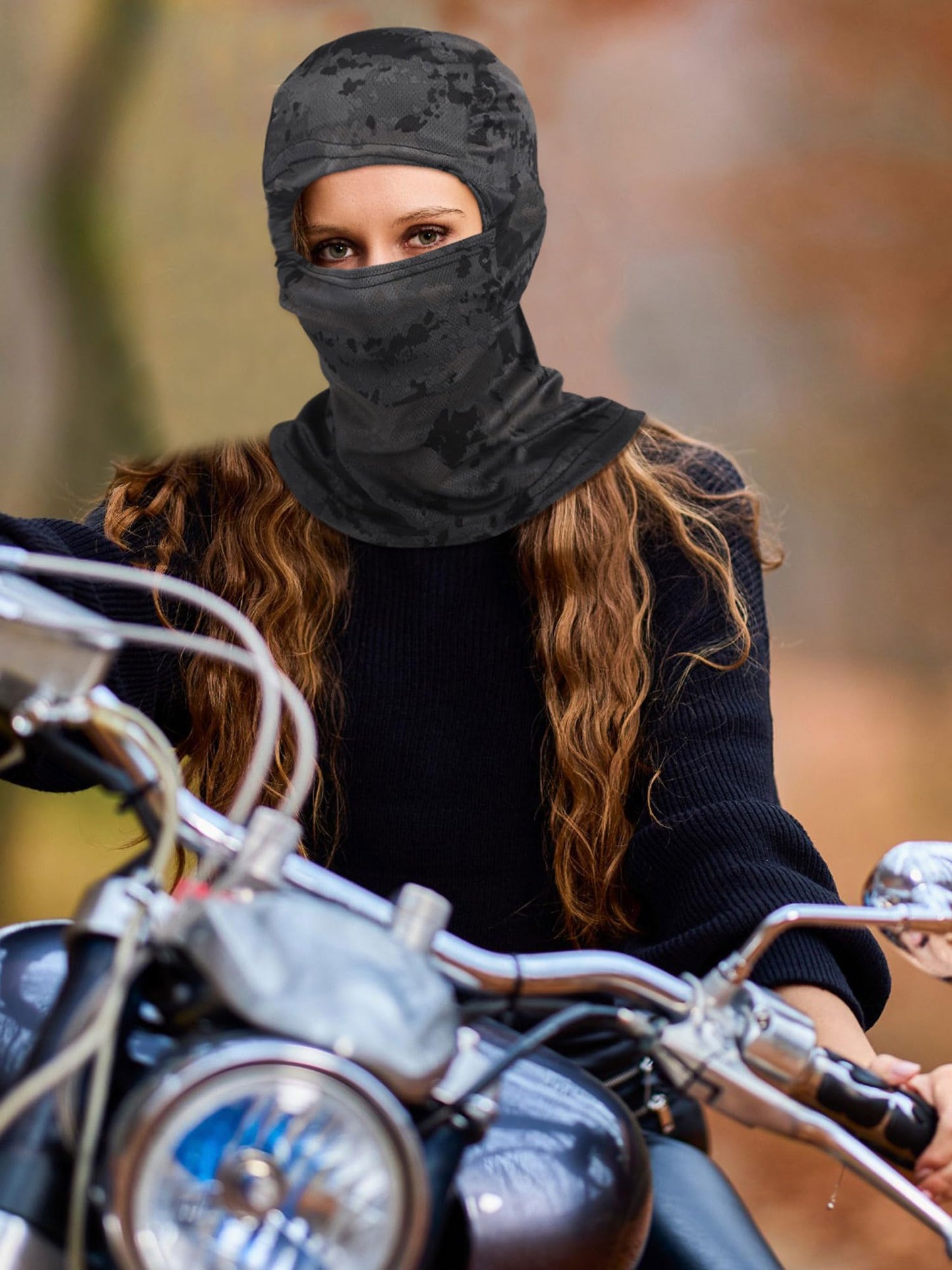 Blulu 3 Pieces Camo Balaclava Summer Full Face Mask Ski Mask Sun Dust Protection Full Face Cover for Men Women Outdoor