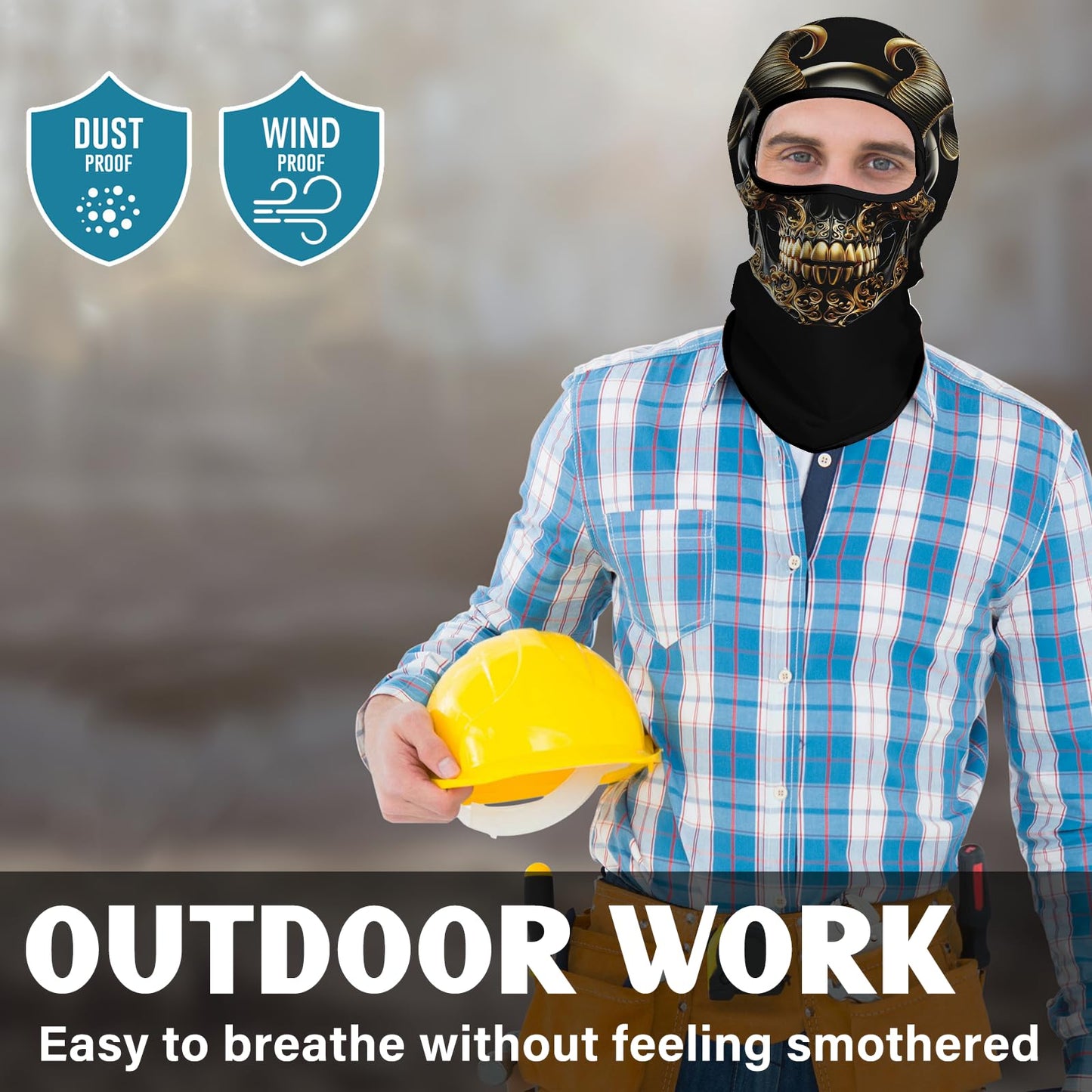 Obacle Balaclava Face Mask Men Women Lightweight for Ski Hunting Cycling Fishing