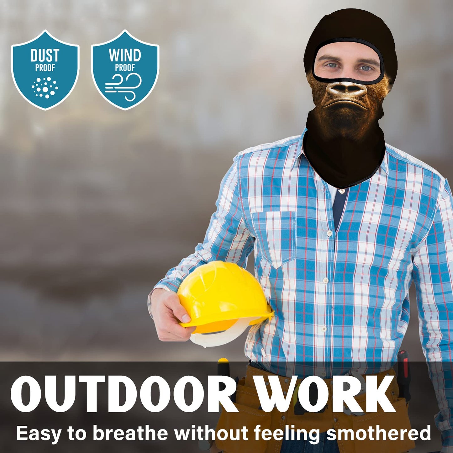 Obacle Balaclava Face Mask Men Women Lightweight for Ski Hunting Cycling Fishing