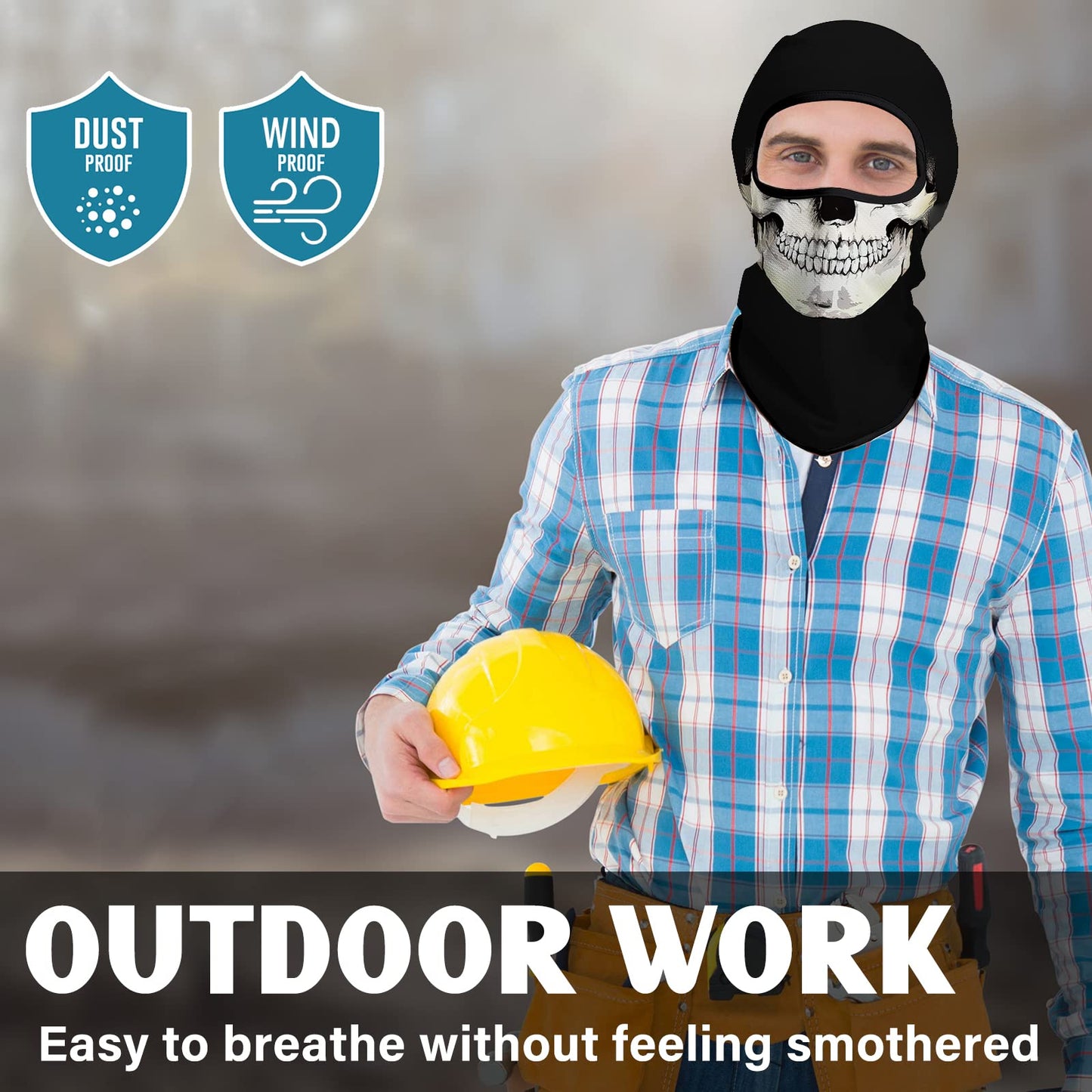 Obacle Balaclava Face Mask Men Women Lightweight for Ski Hunting Cycling Fishing