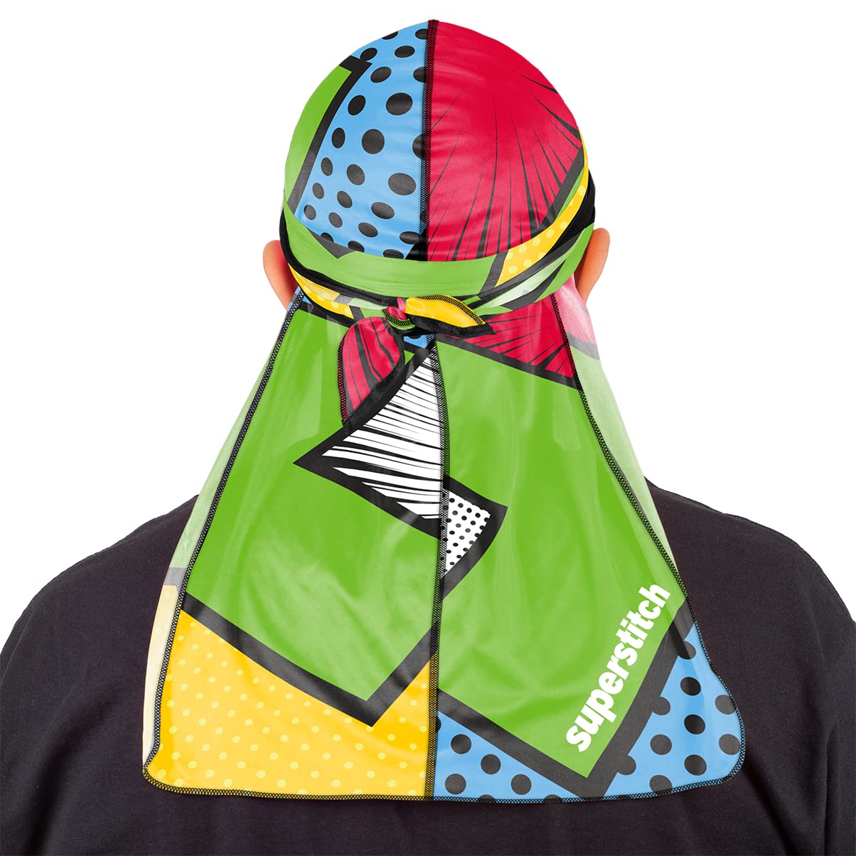 Superstitch Supersilky Ultra Silky Durag x Wavebuilder | 30+ Styles Premium Designer Durags for Men | 360 Waves |Camo Camouflage (Five Star)