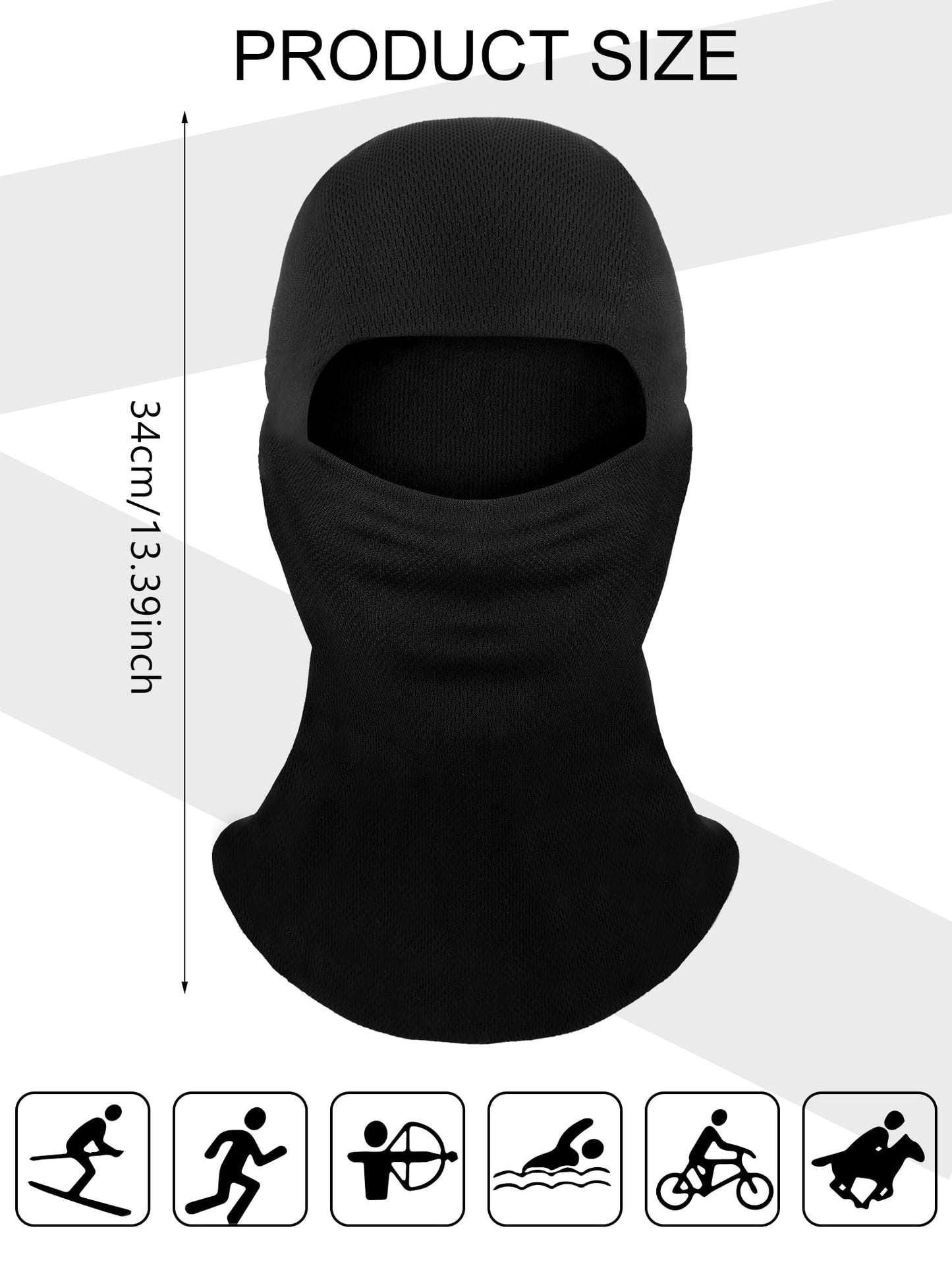 Blulu 3 Pieces Camo Balaclava Summer Full Face Mask Ski Mask Sun Dust Protection Full Face Cover for Men Women Outdoor