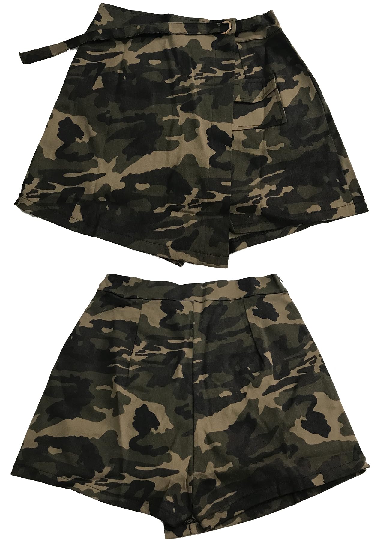Vakkest Women's Camo Cargo Shorts Casual Trendy High Waisted Summer Joggers Camouflage Print Short Pants with Pockets