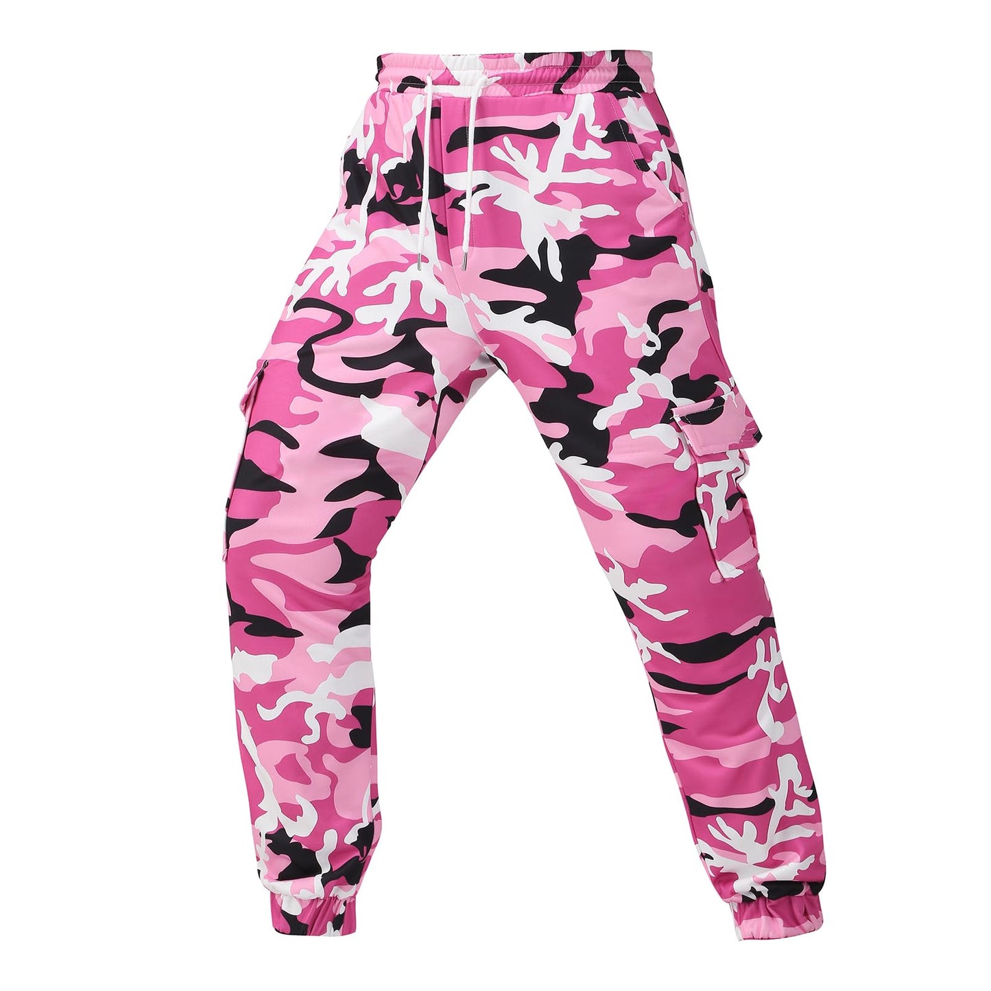 Colorful House Men Camo Cargo Jogger Sweatpants Casual Drawstring Camouflage Cargo Work Pants with Pockets