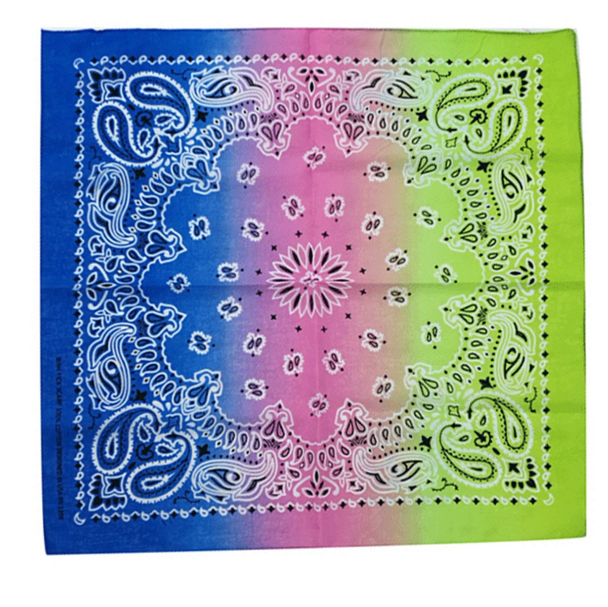 xsby 12 Piece Novelty Bandanas Paisley 100% Cotton Headwear