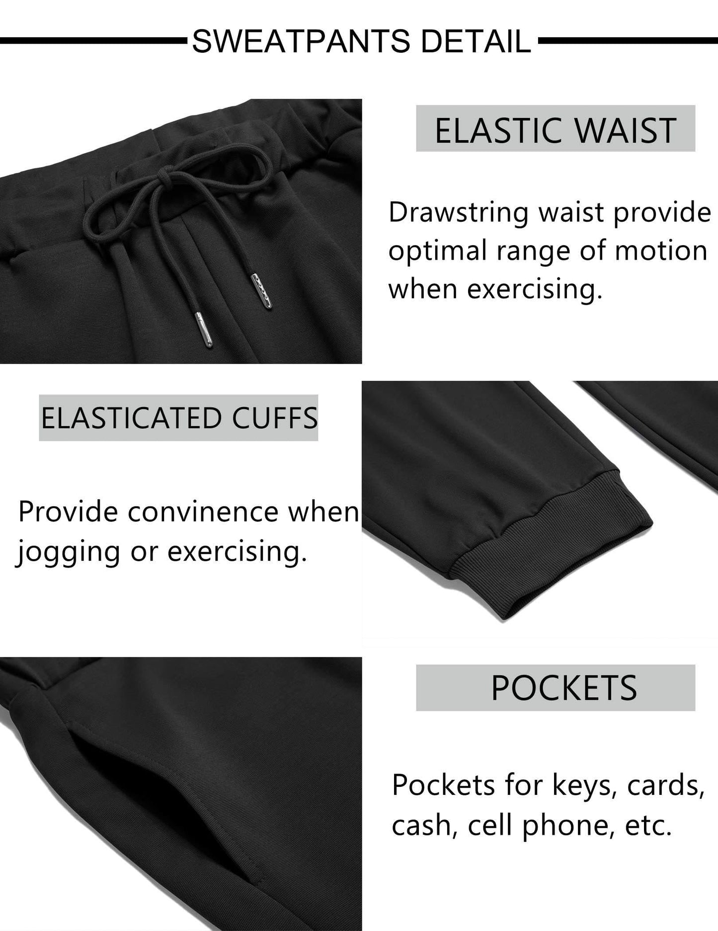 COOFANDY Sweatsuits for Men 2 Piece Tracksuit Casual Athletic Jogging Suit Hooded Set