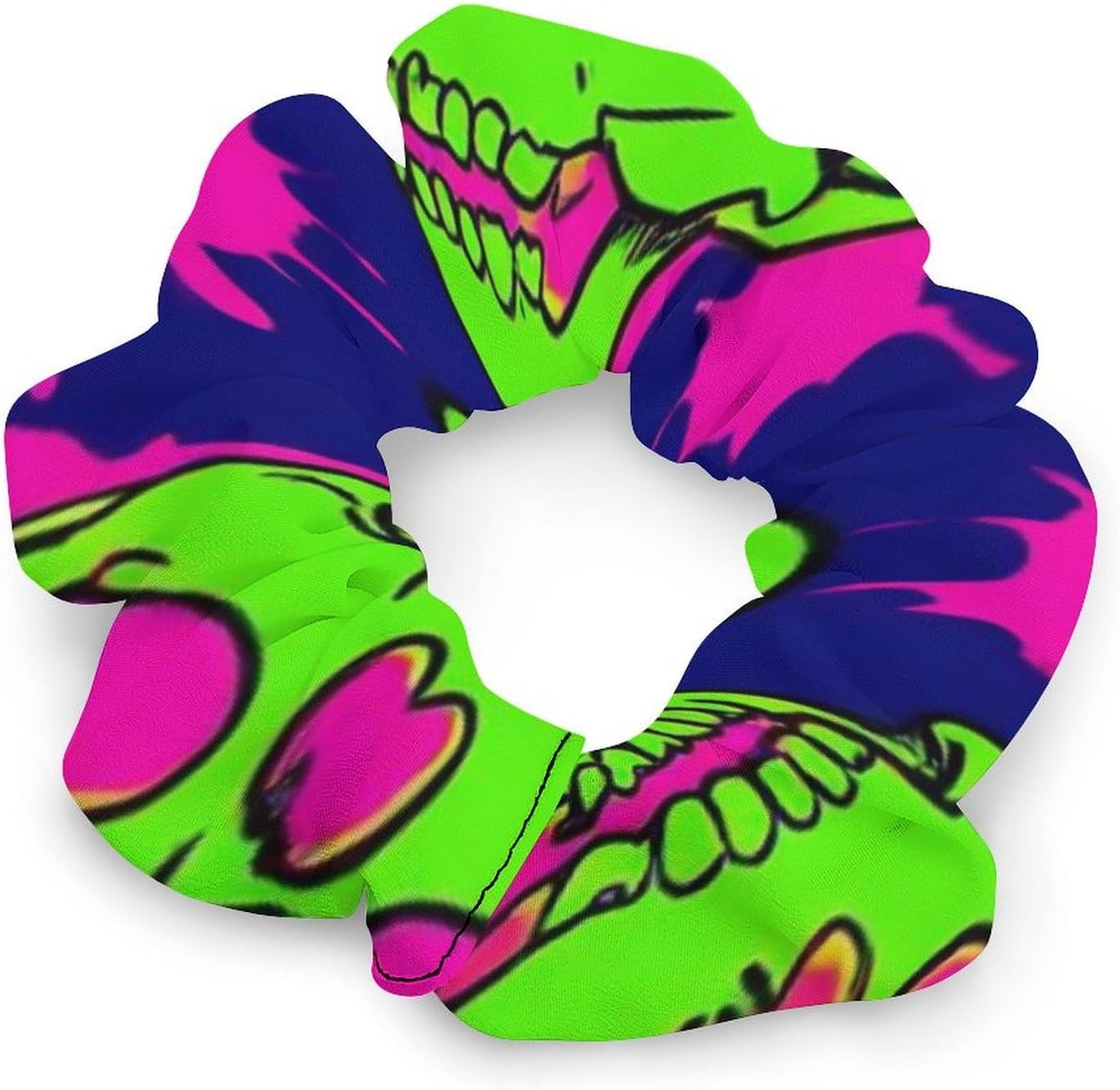 Supdreamc Fashion Hair Scrunchies Spiral Hair Ties for Women Braids, Cool Camo Military Camouflage Adjustable Ponytail Bands Dreadlock Accessories