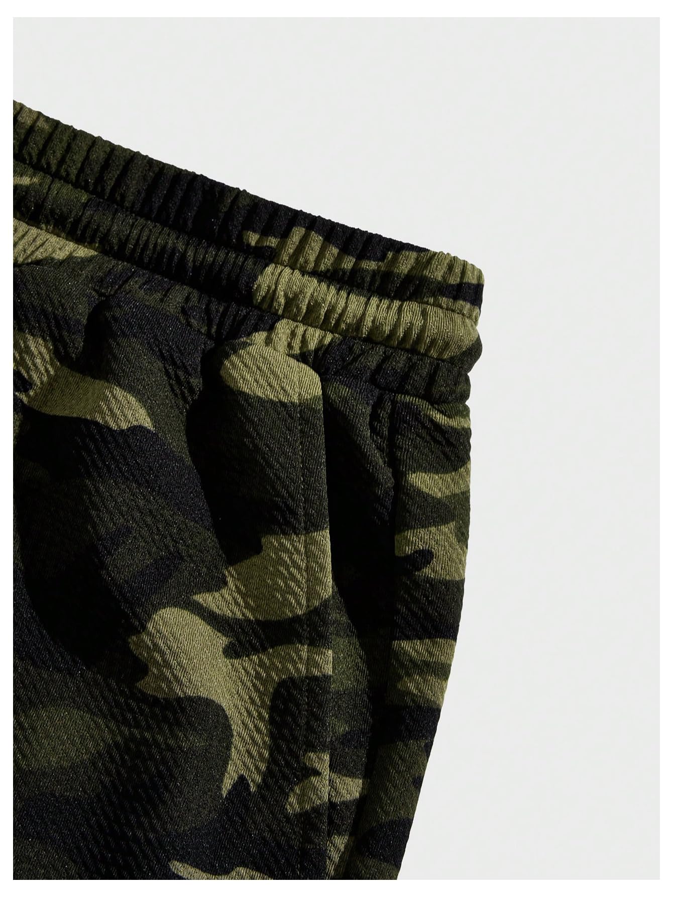 GORGLITTER Men's 2 Piece Outfits Camo Short Sleeve T Shirt and Gym Shorts Set