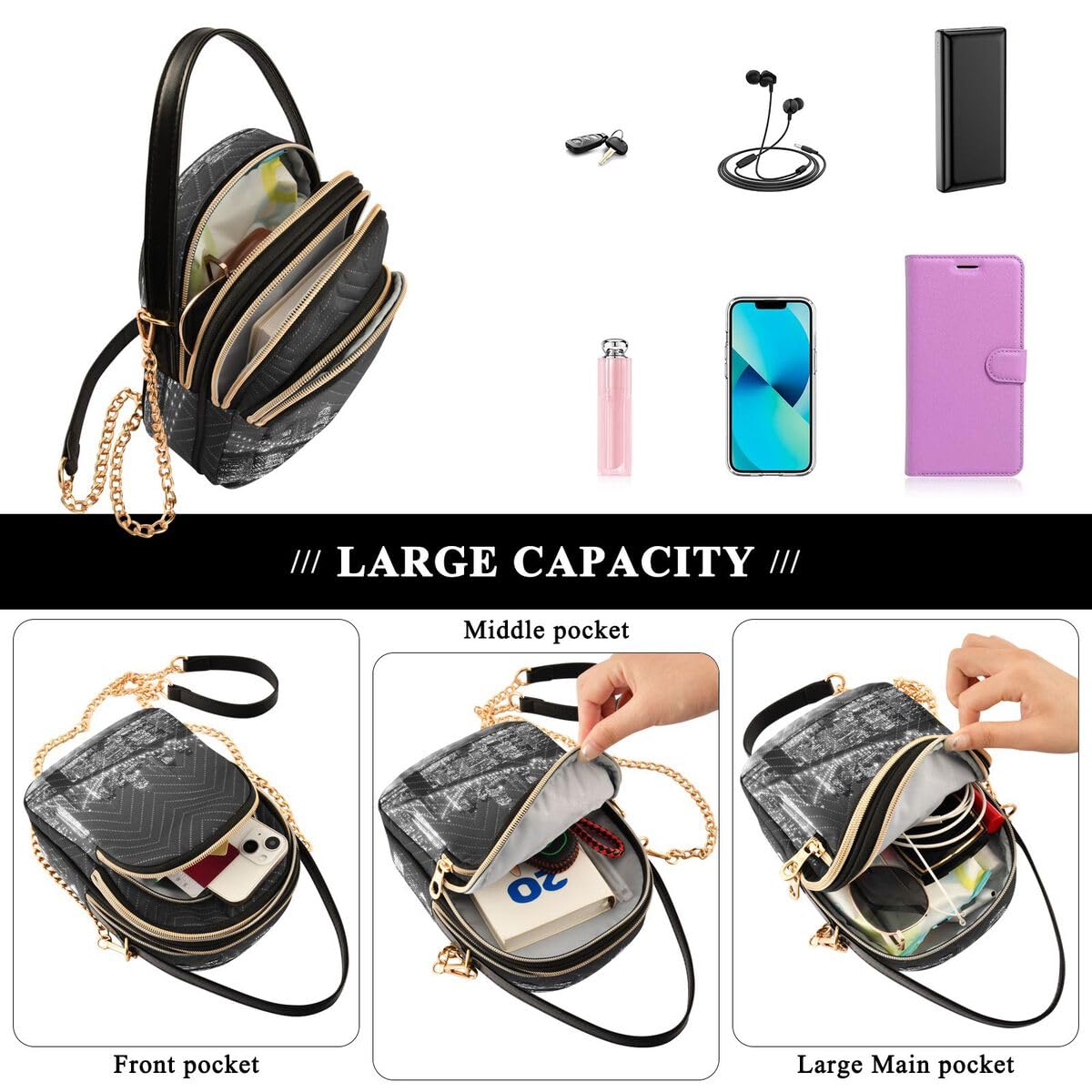 ALAZA Hipster Camouflage Army Print Crossbody Bag Small Shoulder Handbags Leather Purse for Women