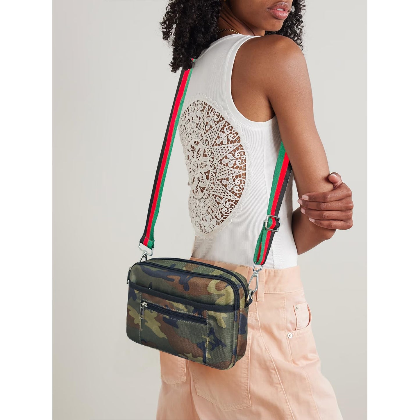 Dyalsa Small Crossbody Bags for Women Canvas Mini Crossbody Purse, Shoulder Bag Traveling Workout