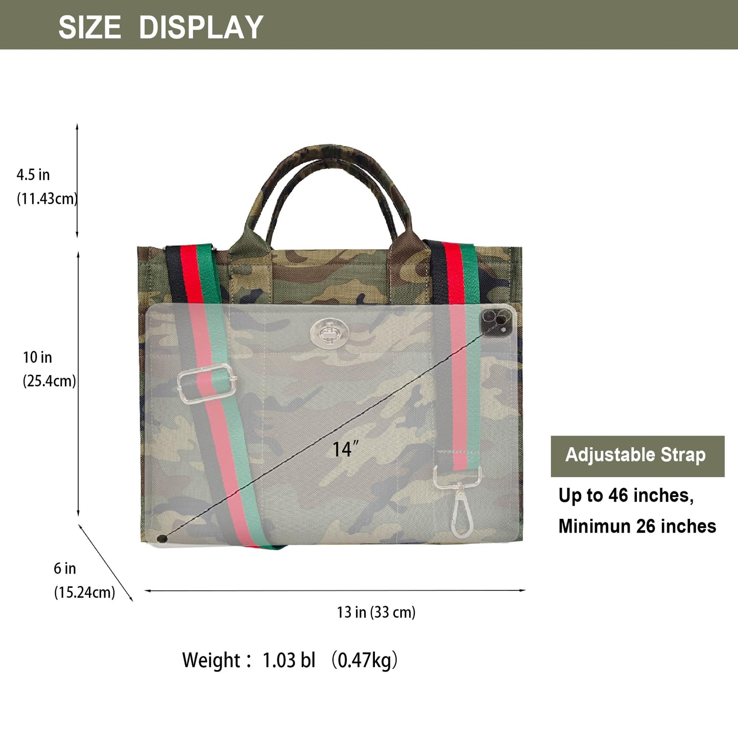 Dyalsa Tote Bags for Women, Canvas Handbag Tote Purse Crossbody Bags with Zip Medium Shoulder Bags for Work and Travel