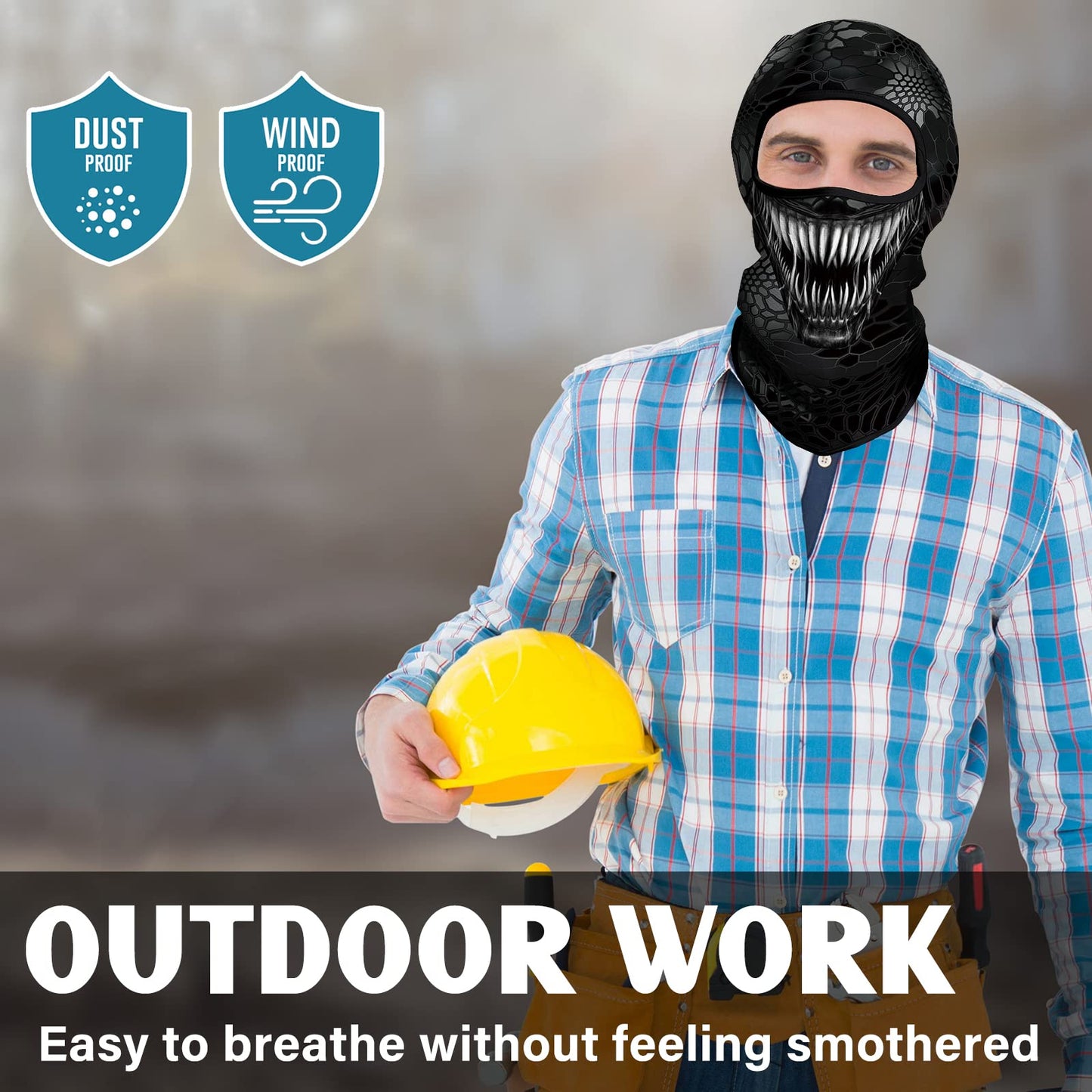 Obacle Balaclava Face Mask Men Women Lightweight for Ski Hunting Cycling Fishing