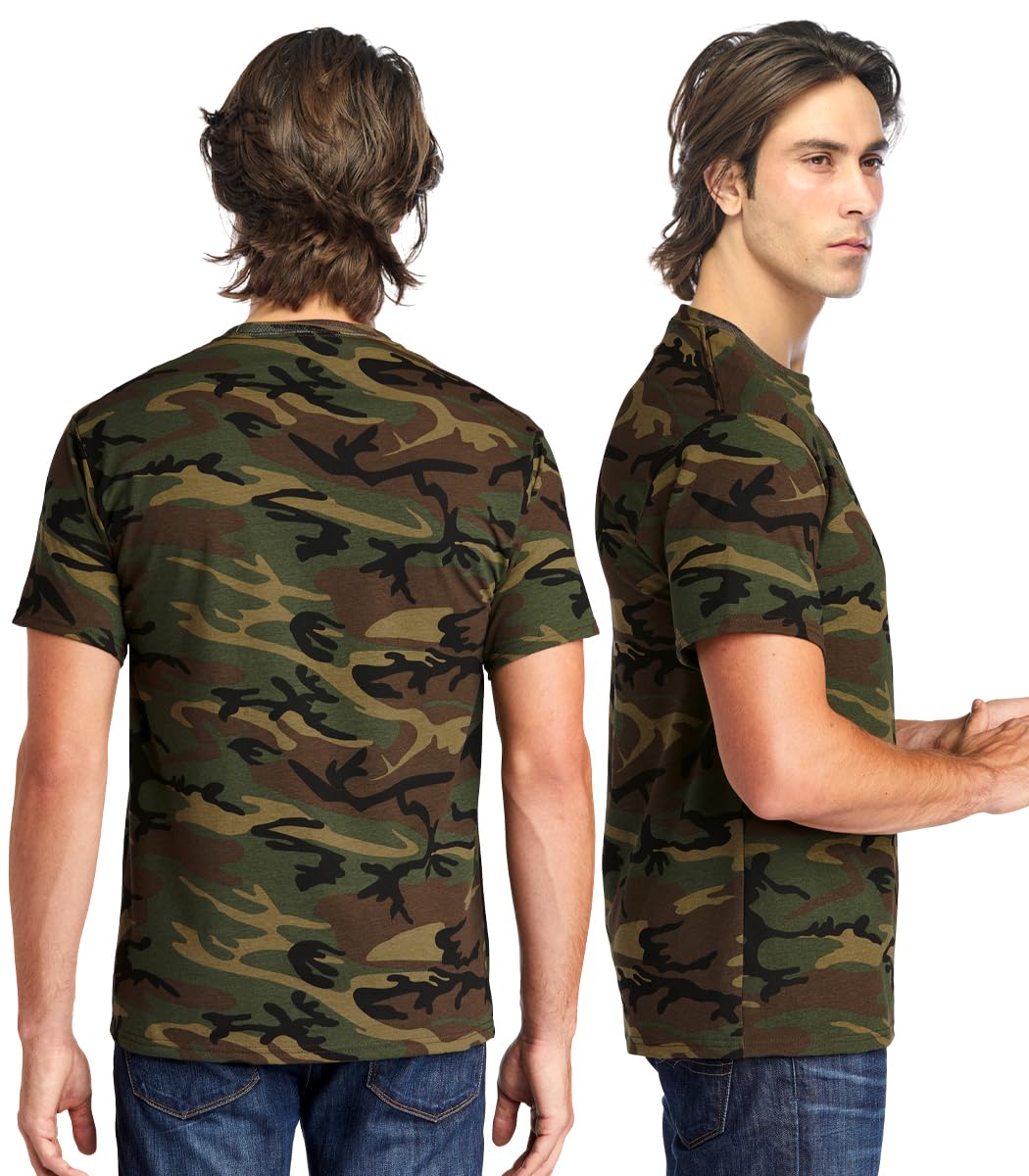 JustBlanks Men's Camouflage Tee Shirts - 100% Cotton Short-Sleeve T- Shirt - Military Camo Crewneck Shirt for Men