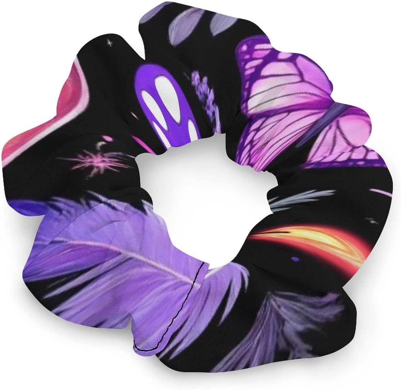 Supdreamc Fashion Hair Scrunchies Spiral Hair Ties for Women Braids, Cool Camo Military Camouflage Adjustable Ponytail Bands Dreadlock Accessories