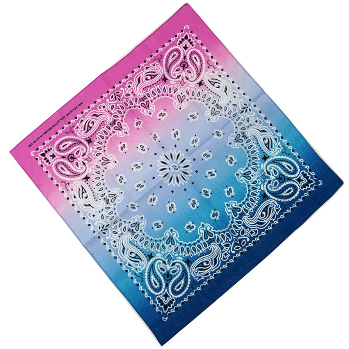 xsby 12 Piece Novelty Bandanas Paisley 100% Cotton Headwear