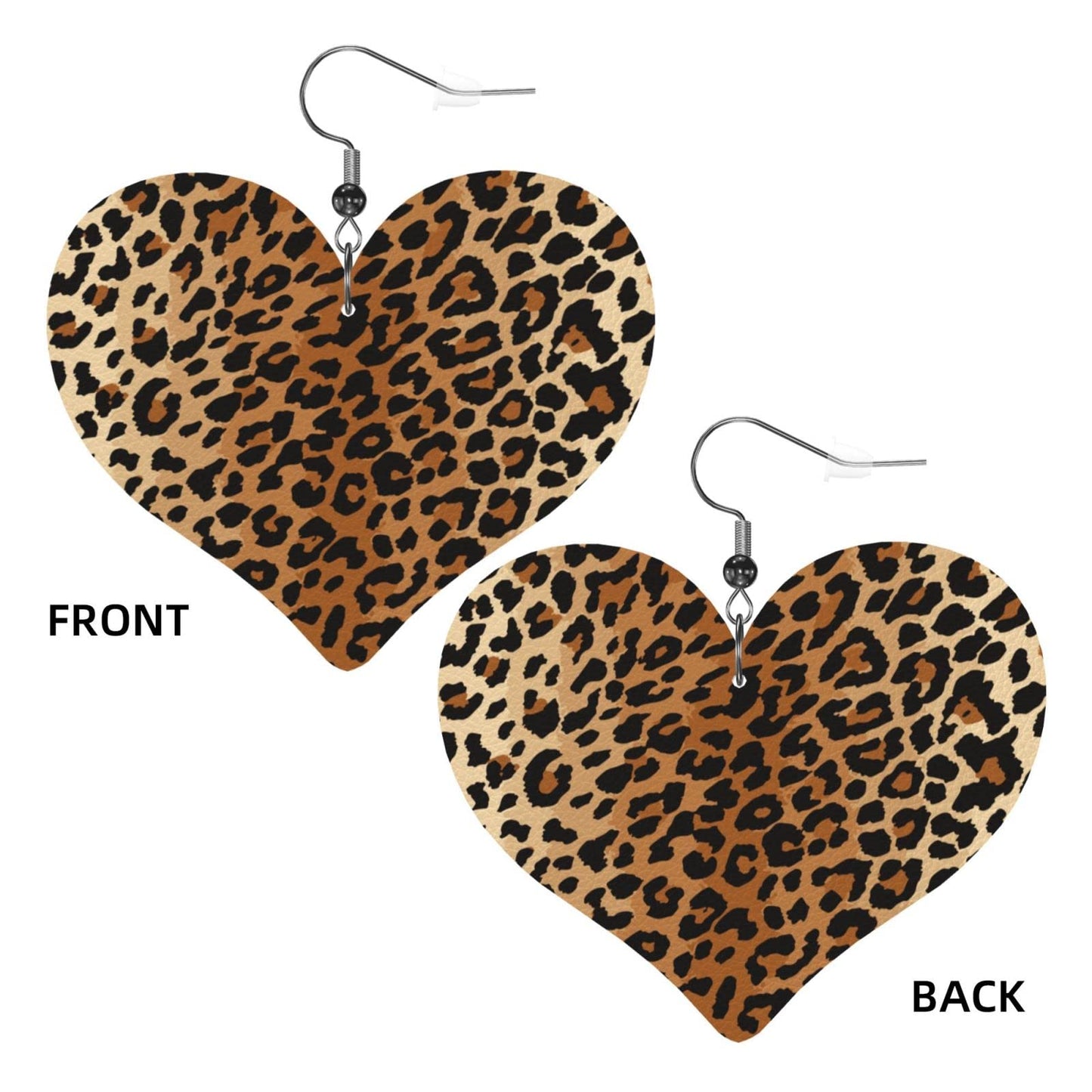 Heart Dangle Faux Leather Earrings For Women