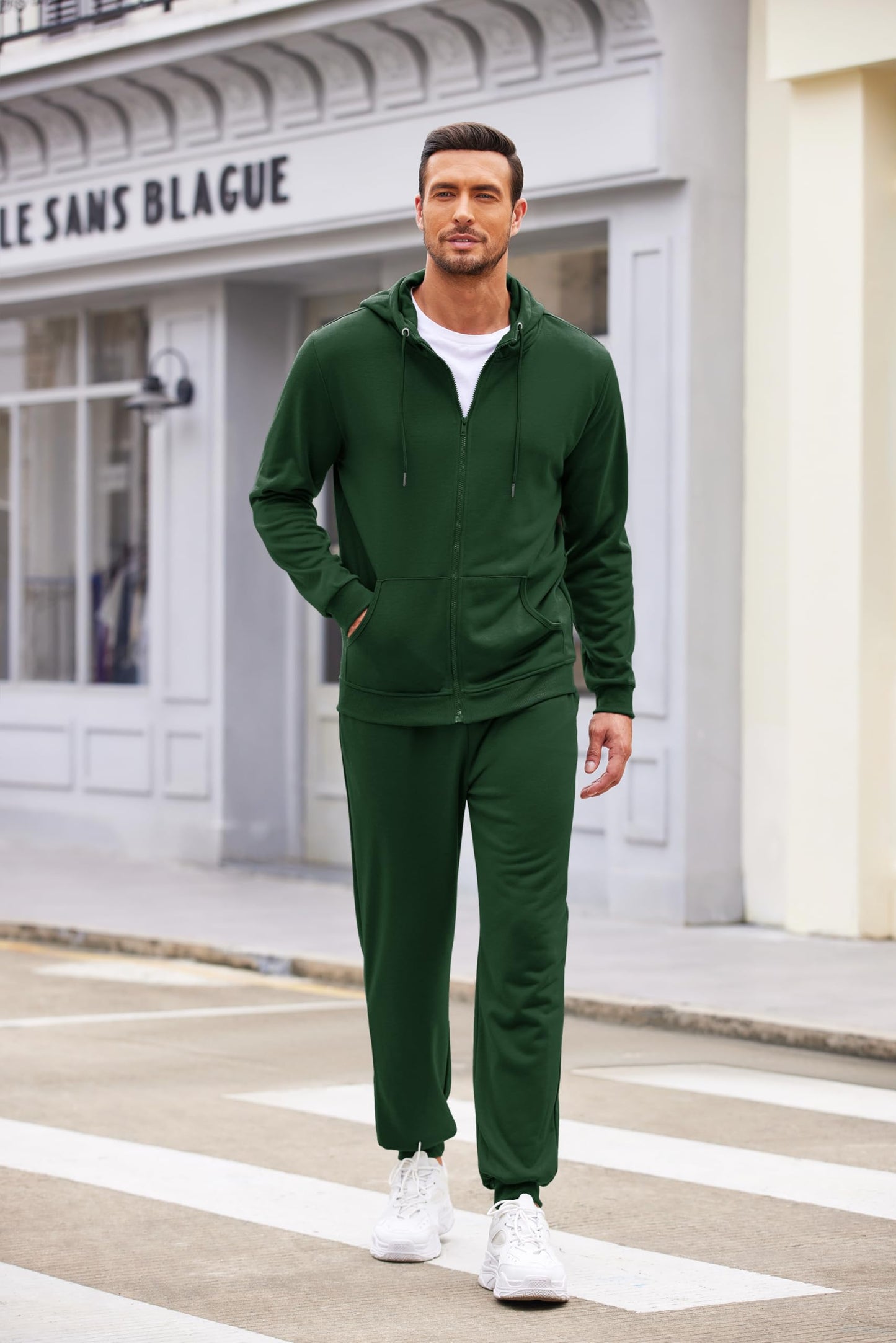 COOFANDY Sweatsuits for Men 2 Piece tracksuit Sets Full Zip Hoodie Sweatpants for Men Casual Sports Jogging Suits S-4XL