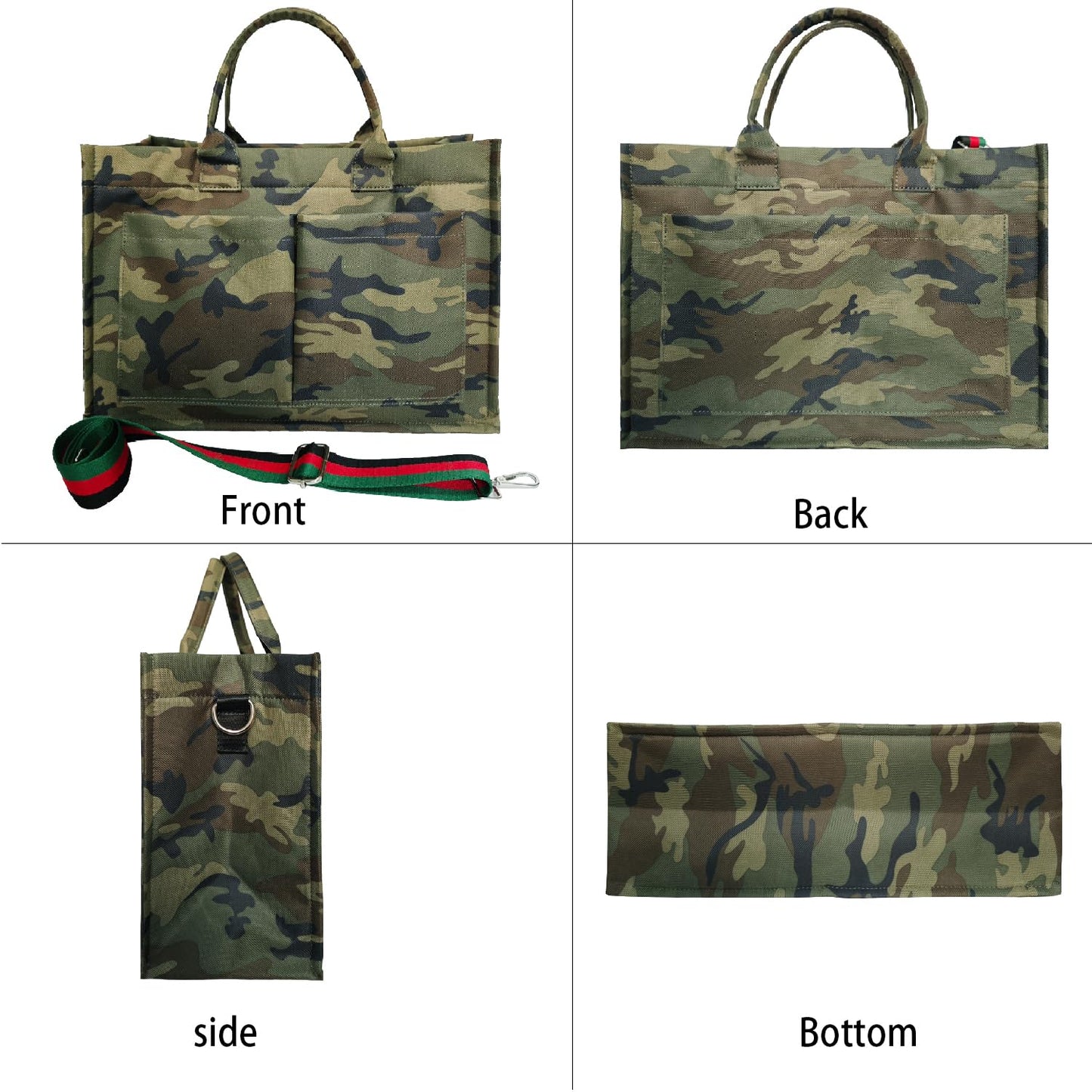 Dyalsa Tote Bags for Women, Canvas Handbag Tote Purse Crossbody Bags with Zip Medium Shoulder Bags for Work and Travel