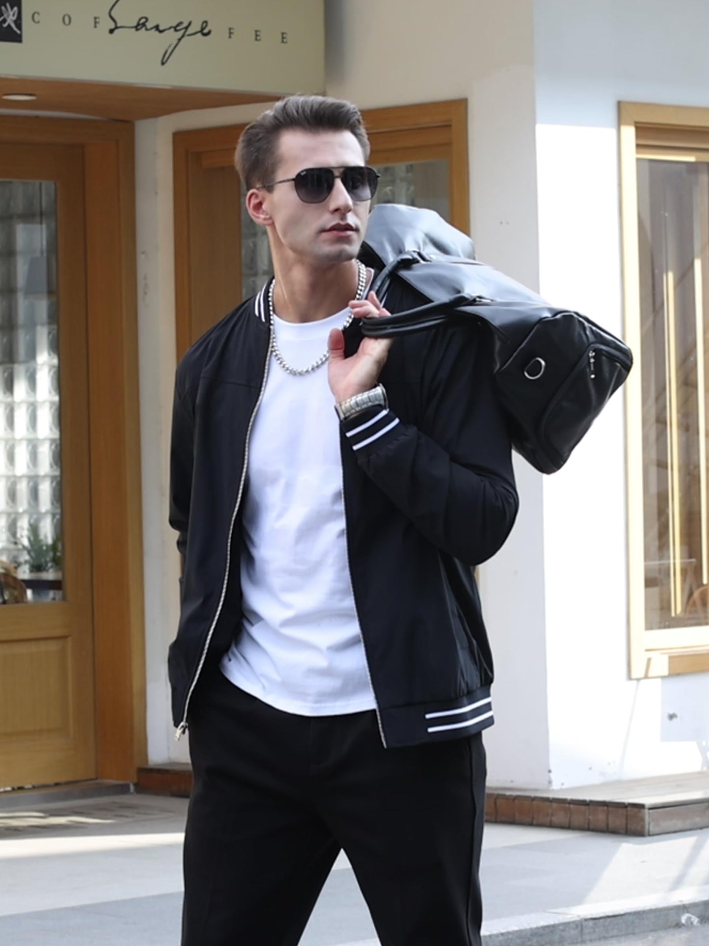 TACVASEN Men's Lightweight Jacket Casual Spring Fall Windbreaker Bomber Zip Up Coat With Pocket