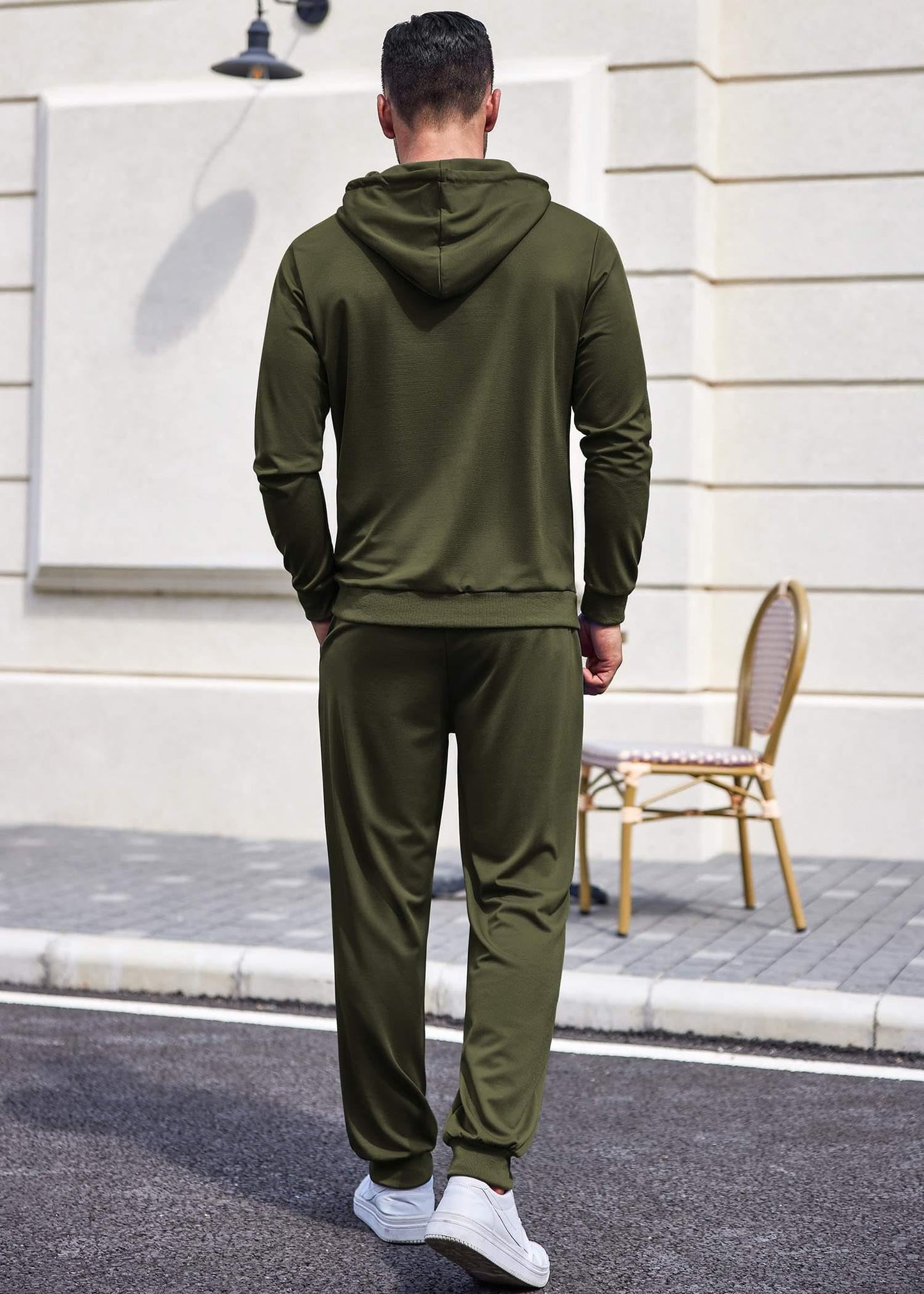 COOFANDY Sweatsuits for Men 2 Piece Tracksuit Casual Athletic Jogging Suit Hooded Set
