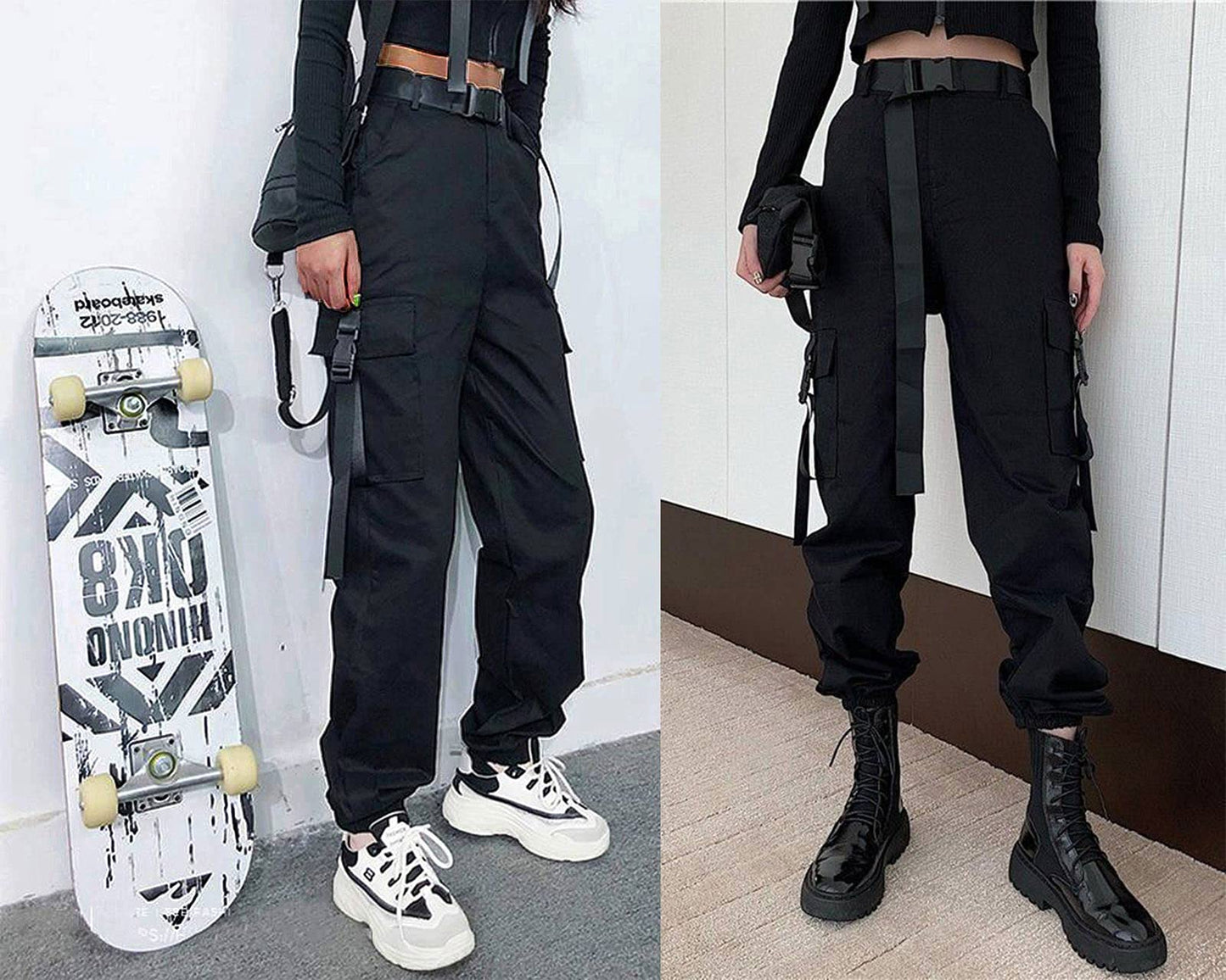 ZODLLS Women's Camo Pants Cargo Trousers Cool Camouflage Pants Elastic Waist Casual Multi Jogger Pants with Pocket