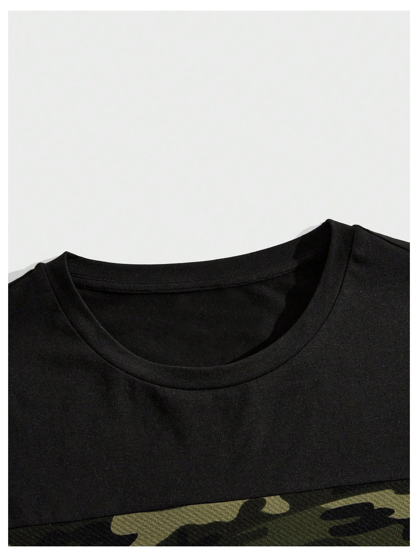 GORGLITTER Men's 2 Piece Outfits Camo Short Sleeve T Shirt and Gym Shorts Set