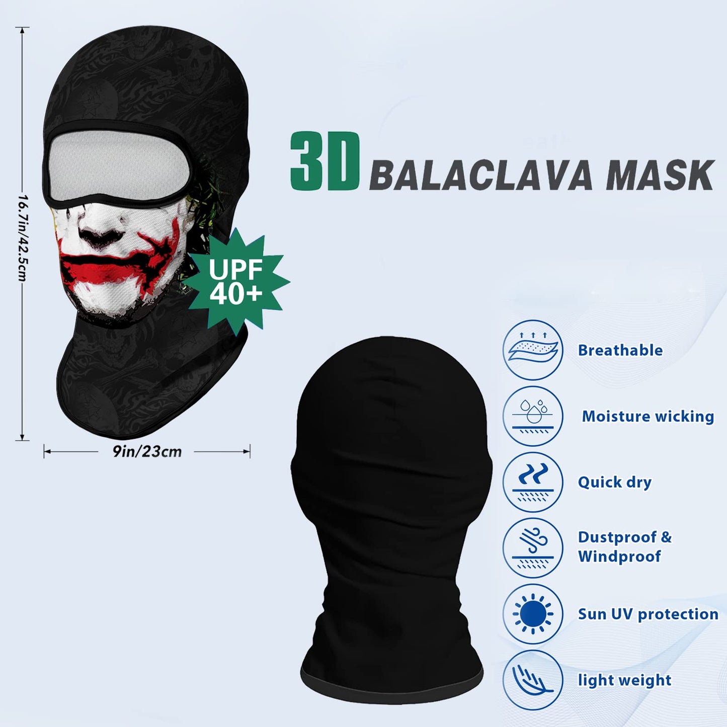 Obacle Balaclava Face Mask Men Women Lightweight for Ski Hunting Cycling Fishing