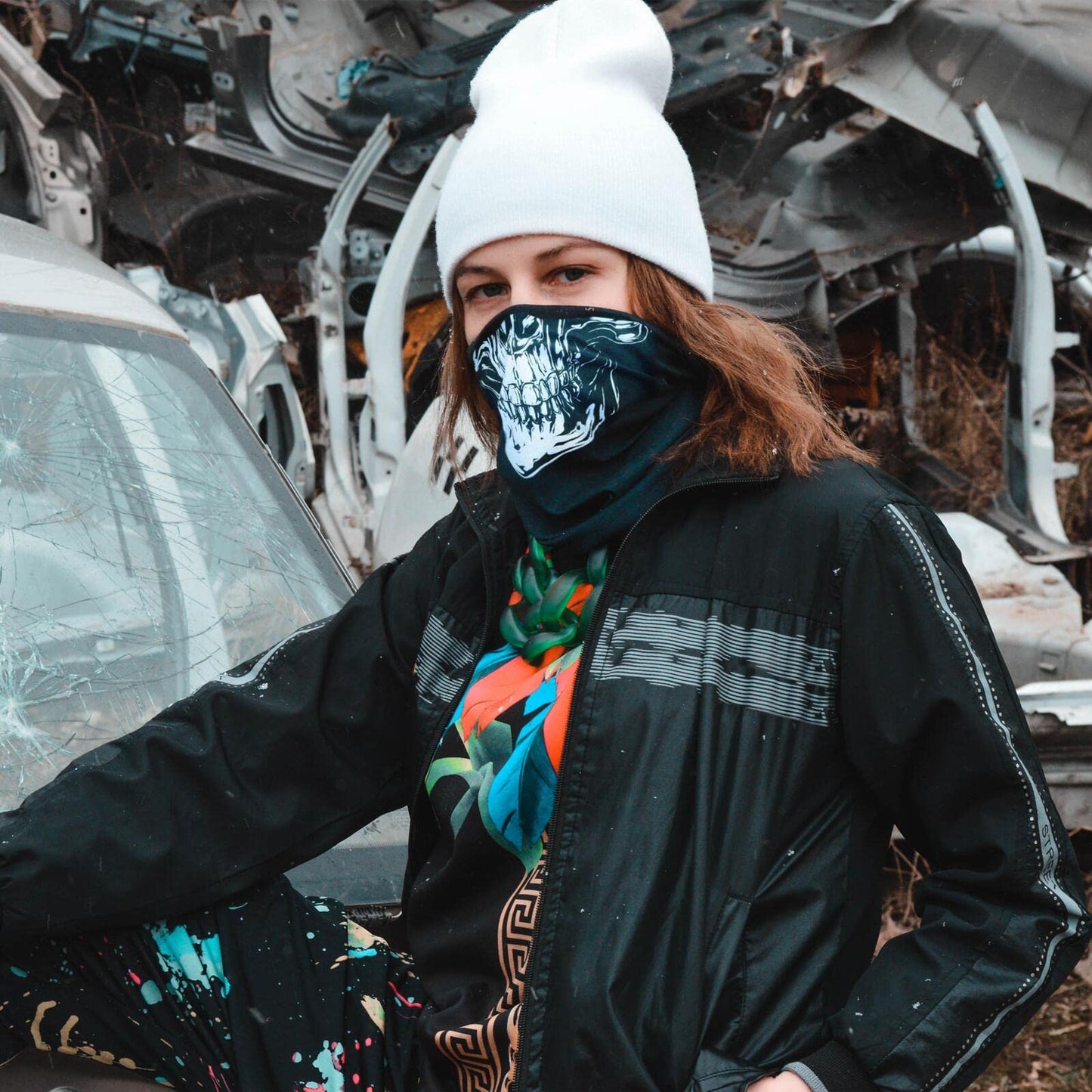 Fuinloth Balaclava Ski Mask, Motorcycle UV Protector Scarf, Summer Cooling Neck Gaiter for Men/Women